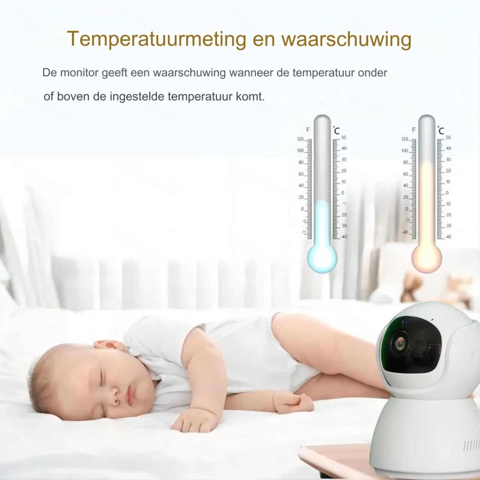 5-inch babyfoon HD draadloze kindermonitor smart home babyverzorgingscamera