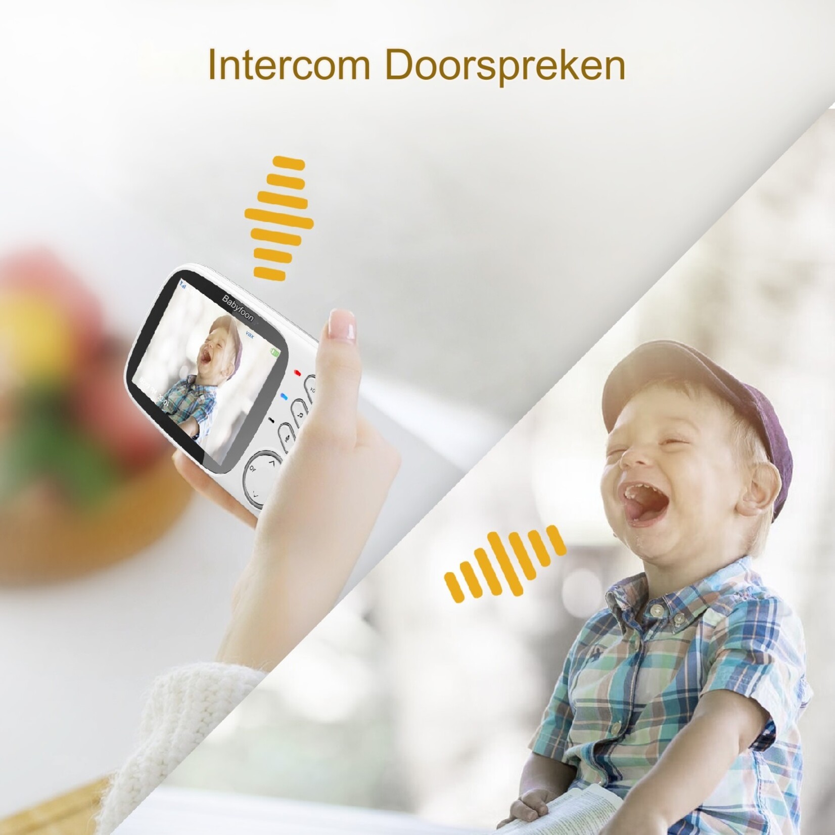 Video Babyfoon 2.4G Draadloos met 3,2 inch LCD 2 Weg Audio Talk