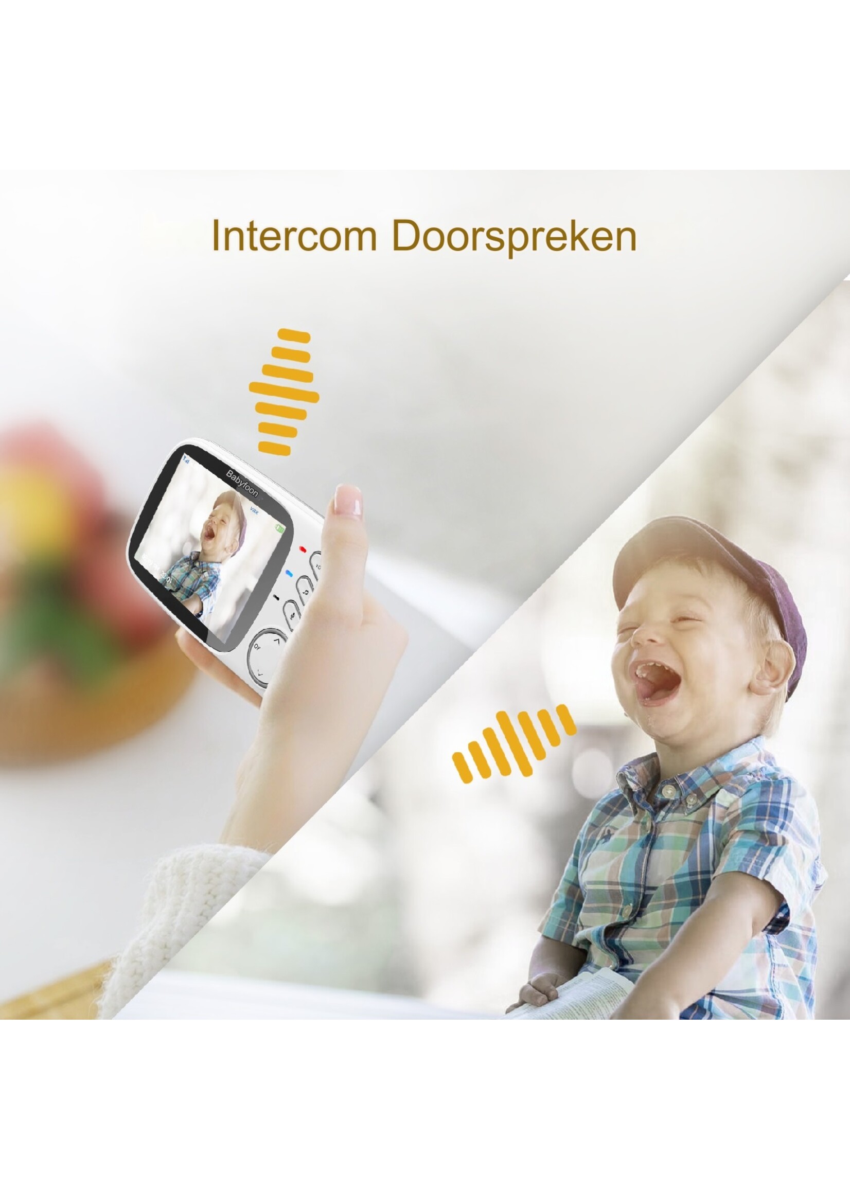 Video Babyfoon 2.4G Draadloos met 3,2 inch LCD 2 Weg Audio Talk