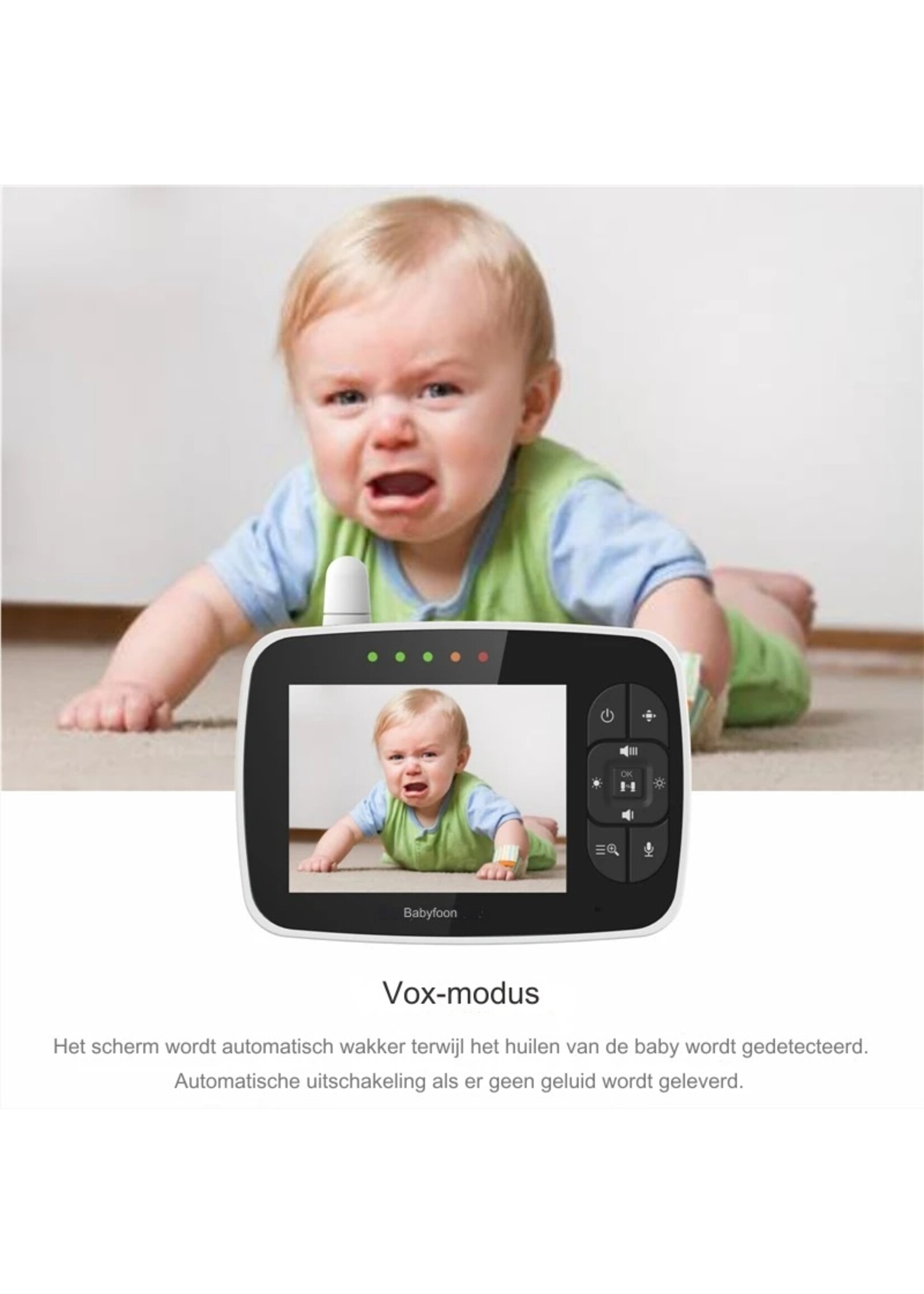 3.5 Inch Babyfoon  VOX Nachtzicht Temperatuur Monitoring 2.4G