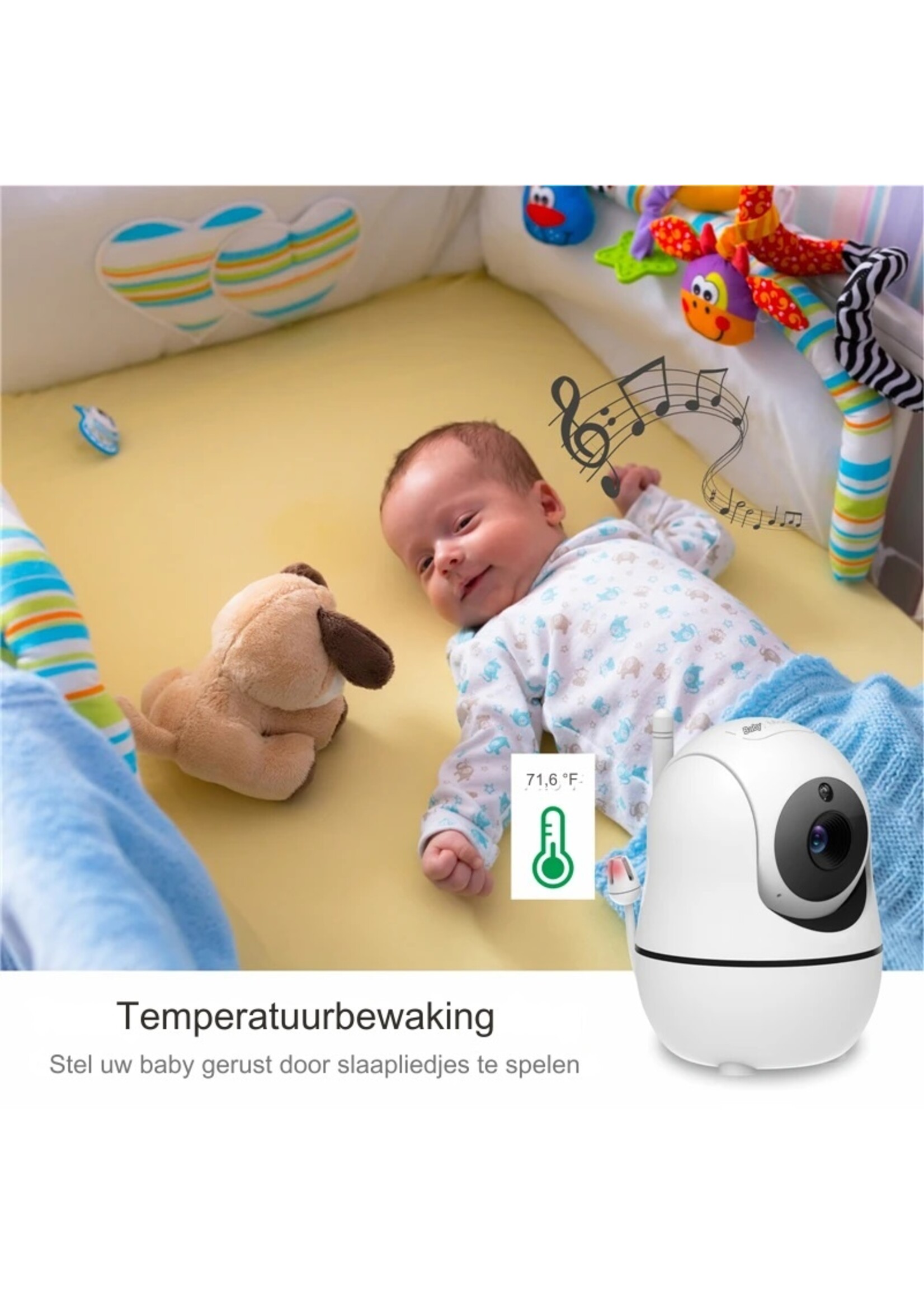 3.5 Inch Babyfoon  VOX Nachtzicht Temperatuur Monitoring 2.4G