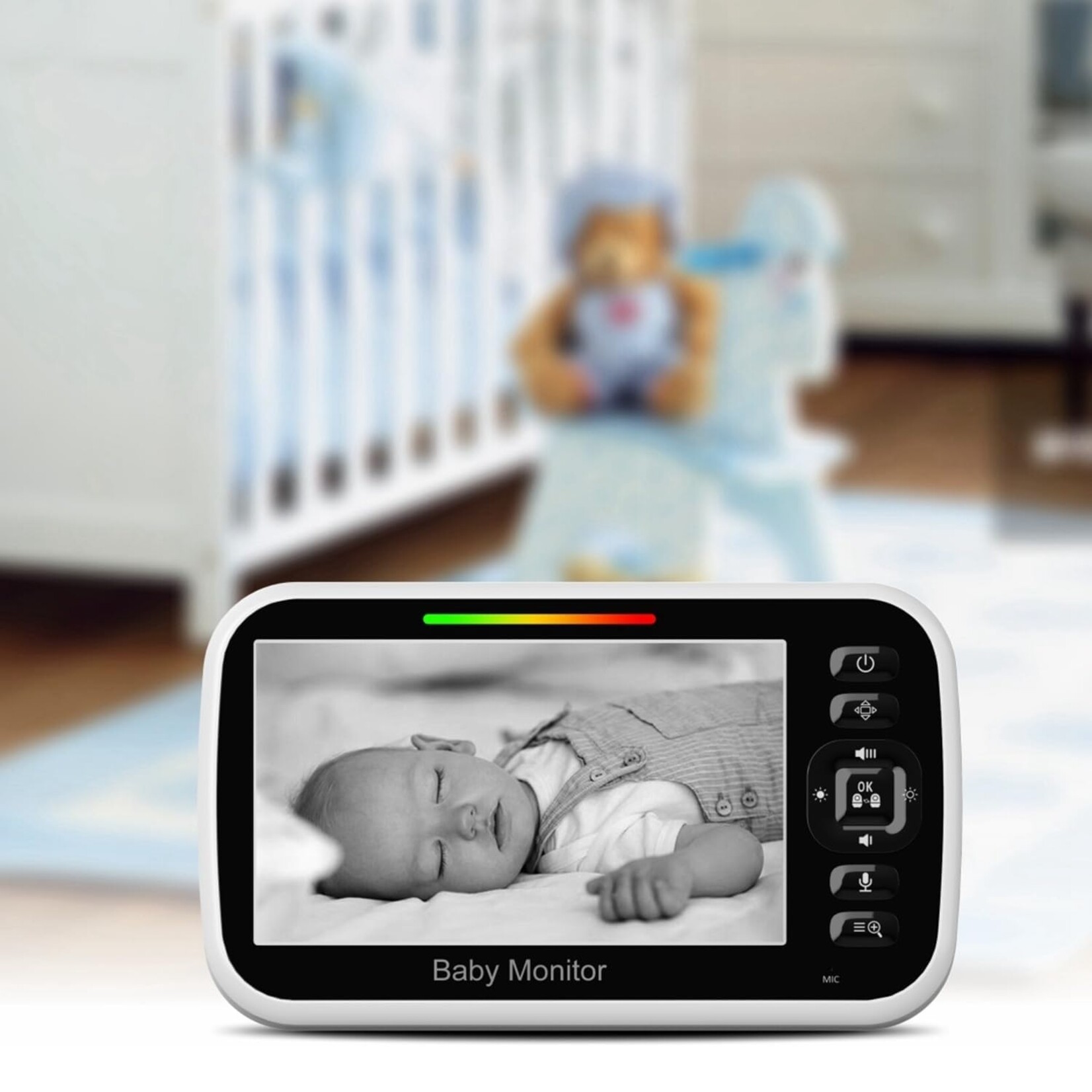 Babyfoon met camera en audio 5 inch scherm