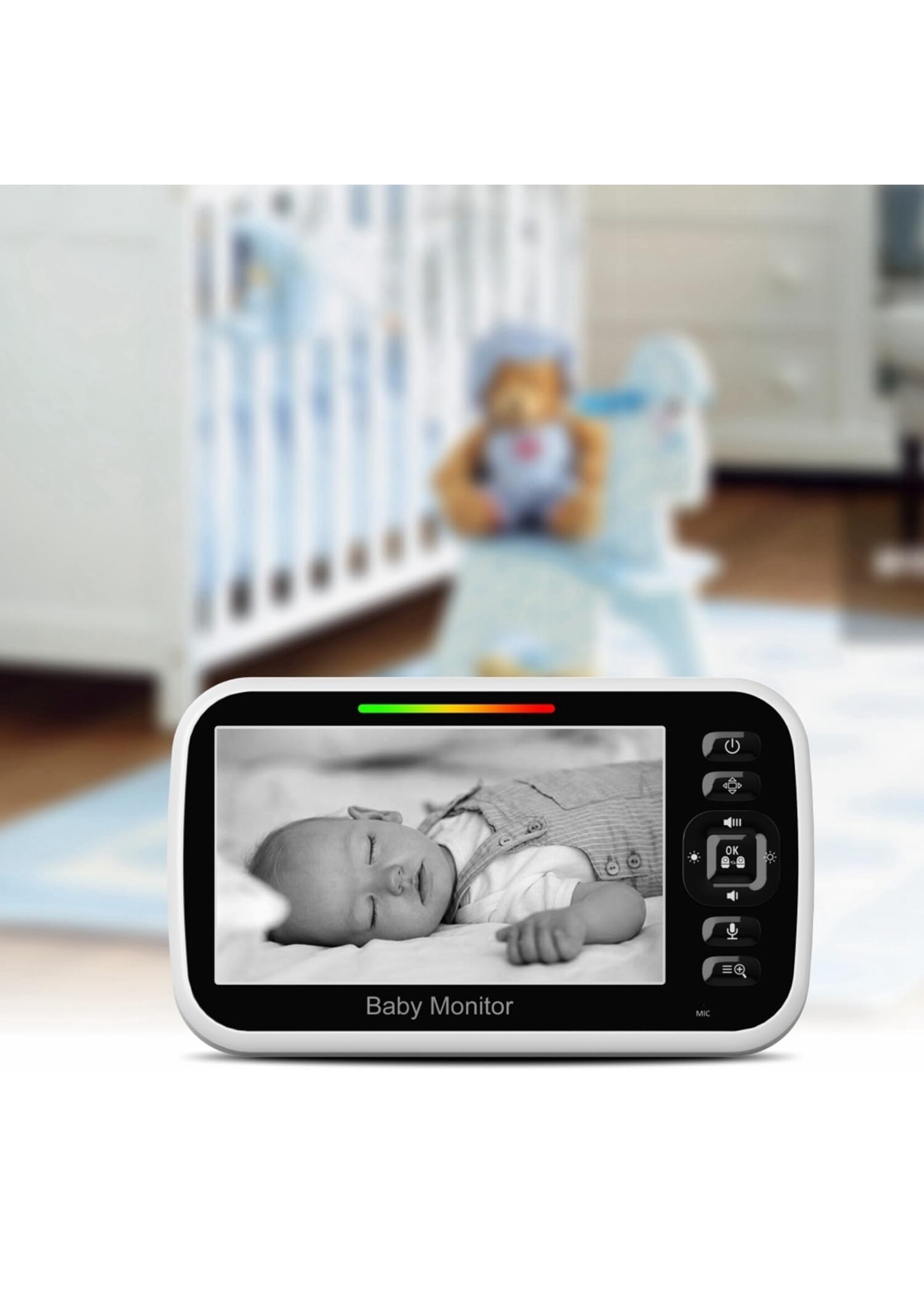 Babyfoon met camera en audio 5 inch scherm