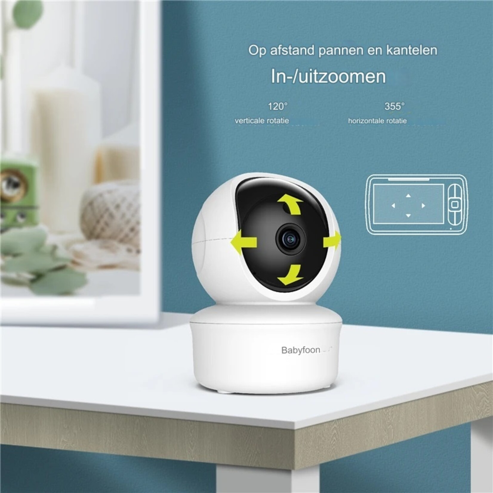 5 inch babyfoon IR nachtzicht temperatuurmonitor