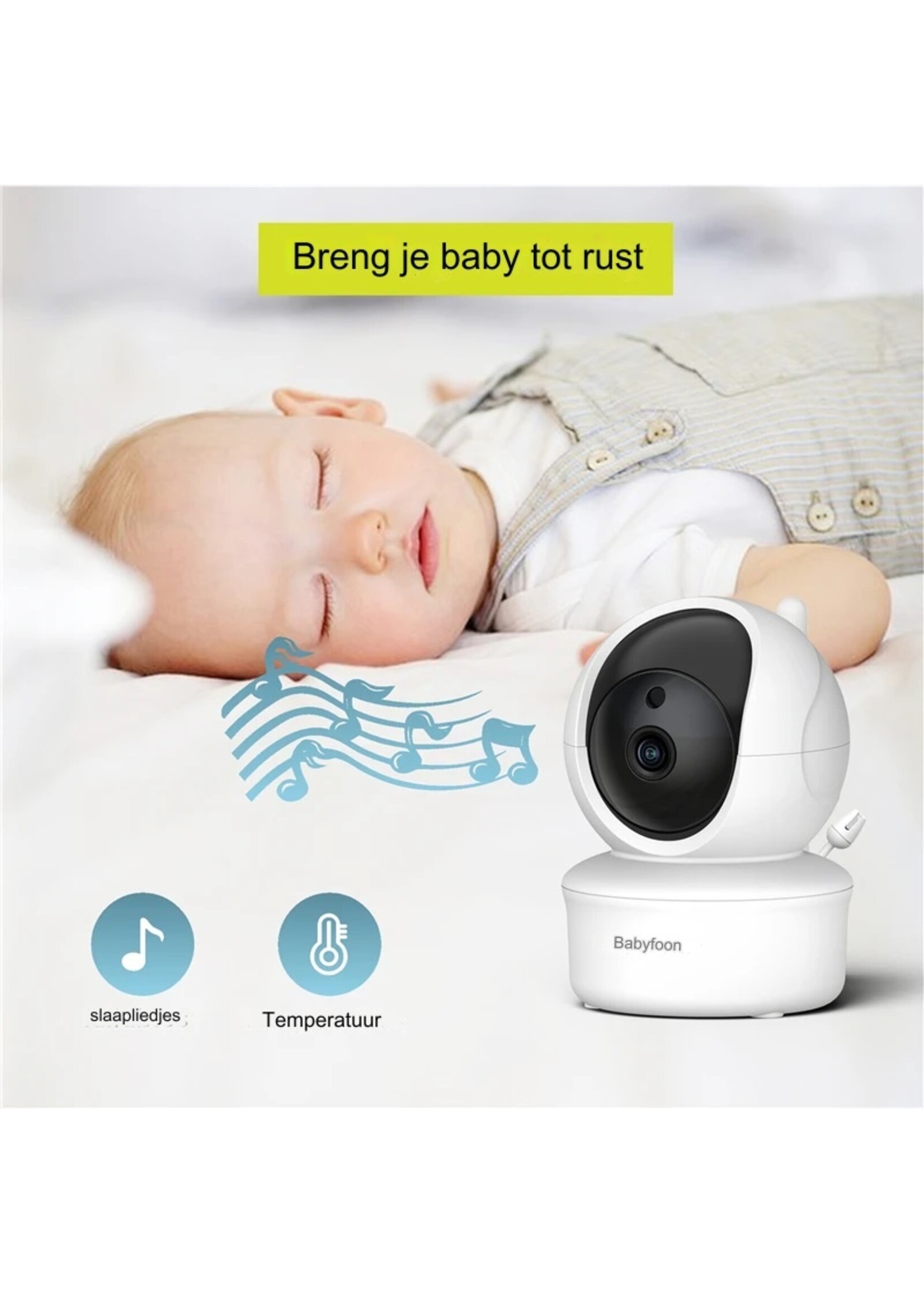 5 inch babyfoon IR nachtzicht temperatuurmonitor