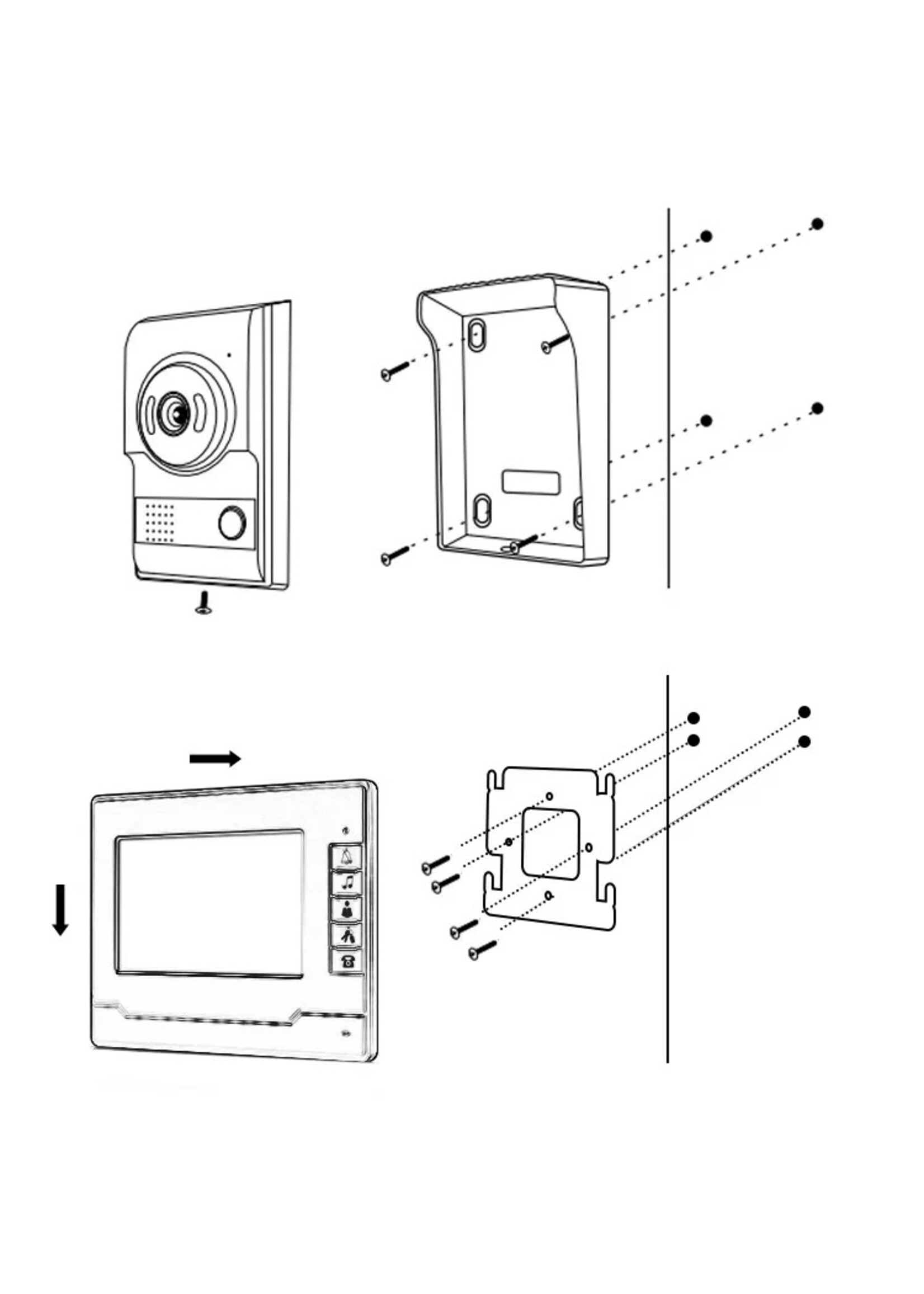 7 inch kleurenvideo deurtelefoon video-intercom