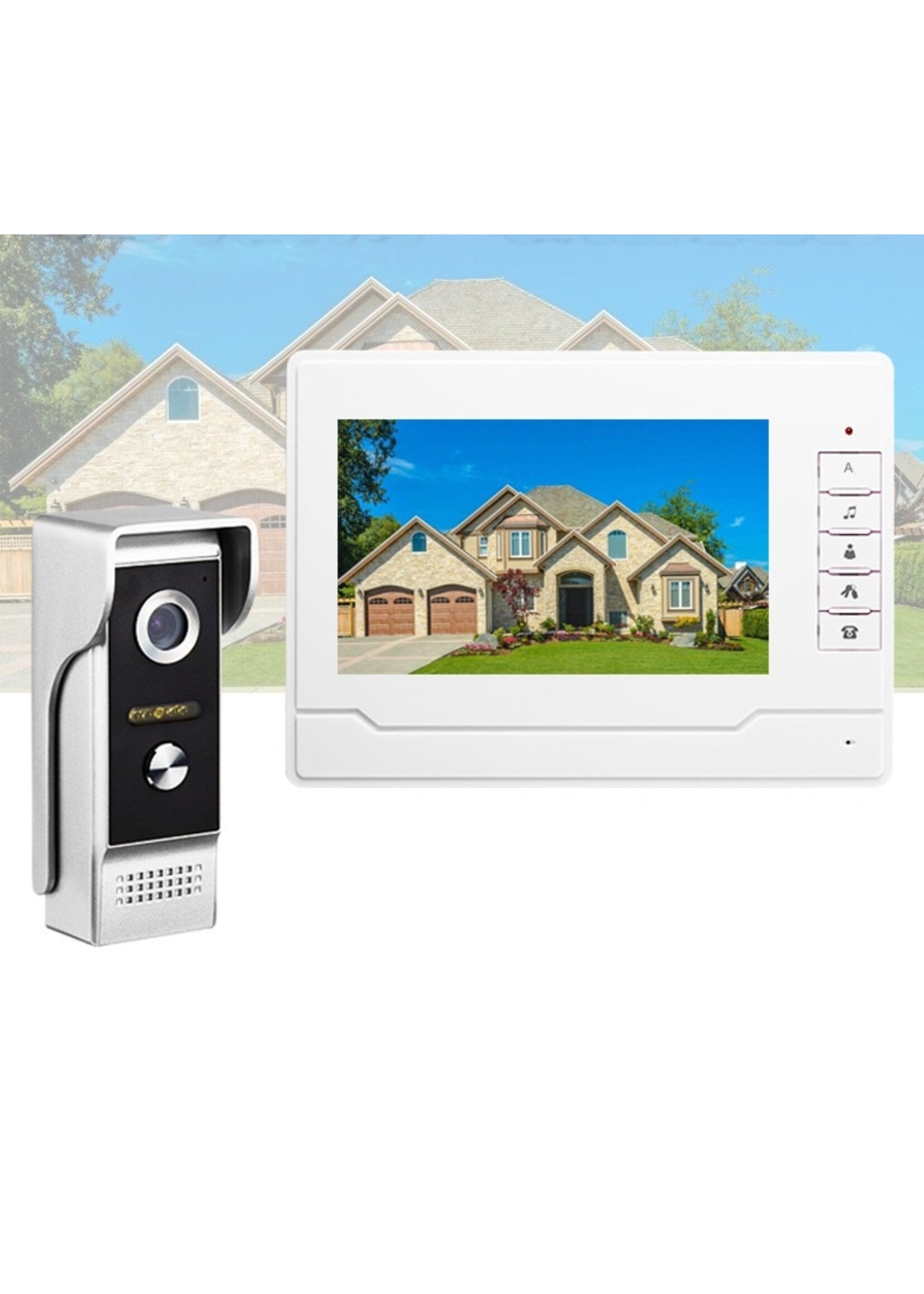 7 inch kleurenvideo deurtelefoon video-intercom deurbel lange afstand intercom