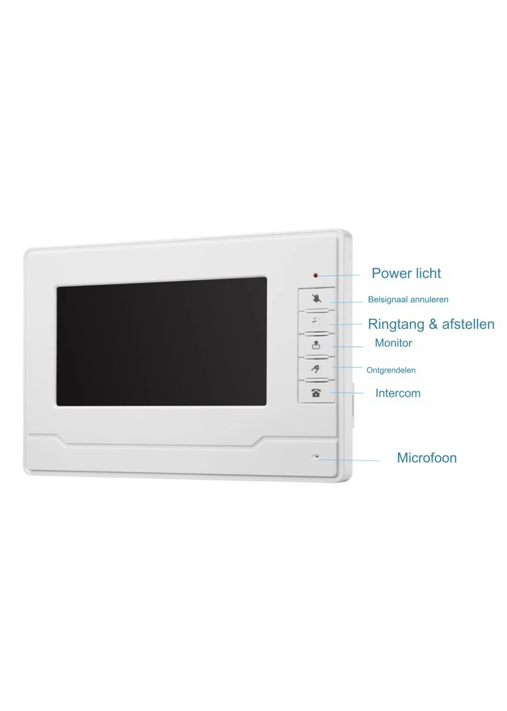 7 inch kleurenvideo deurtelefoon video-intercom deurbel lange afstand intercom