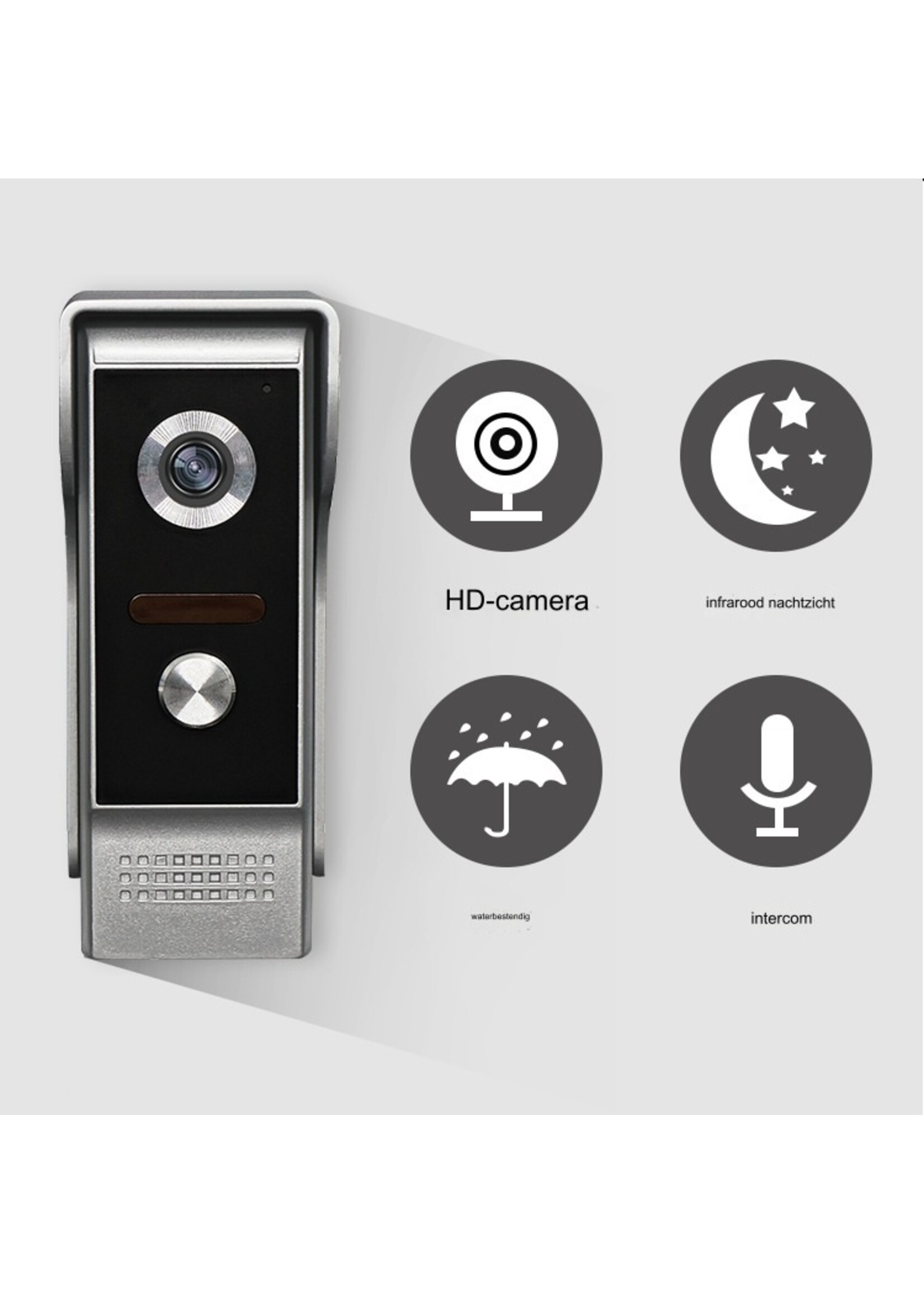 Smart 7''Video Deurbel IR Nachtzicht Intercom Video Deurtelefoon