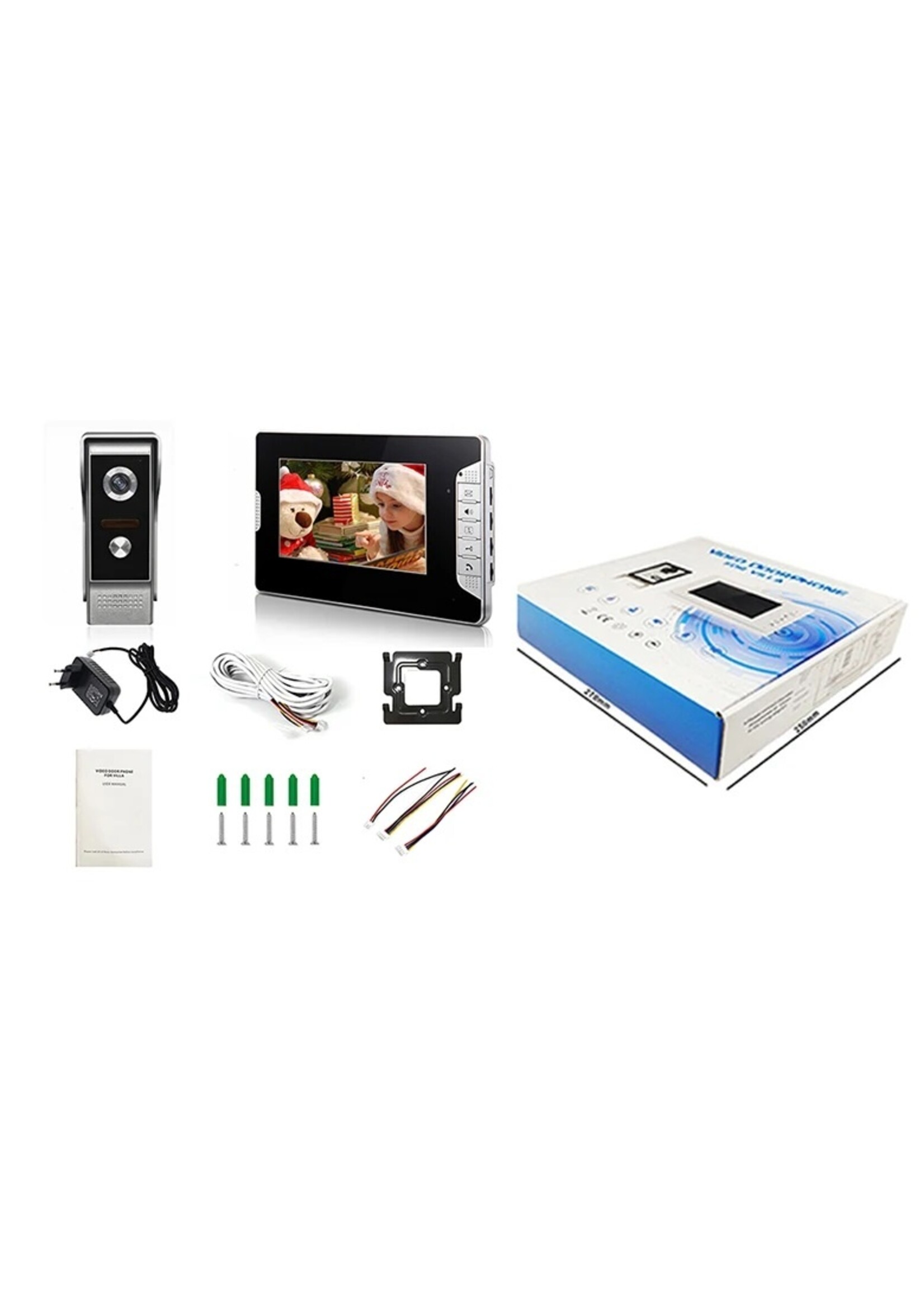 7''Inch kleurenscherm bedraad videodeurbel intercomsysteem