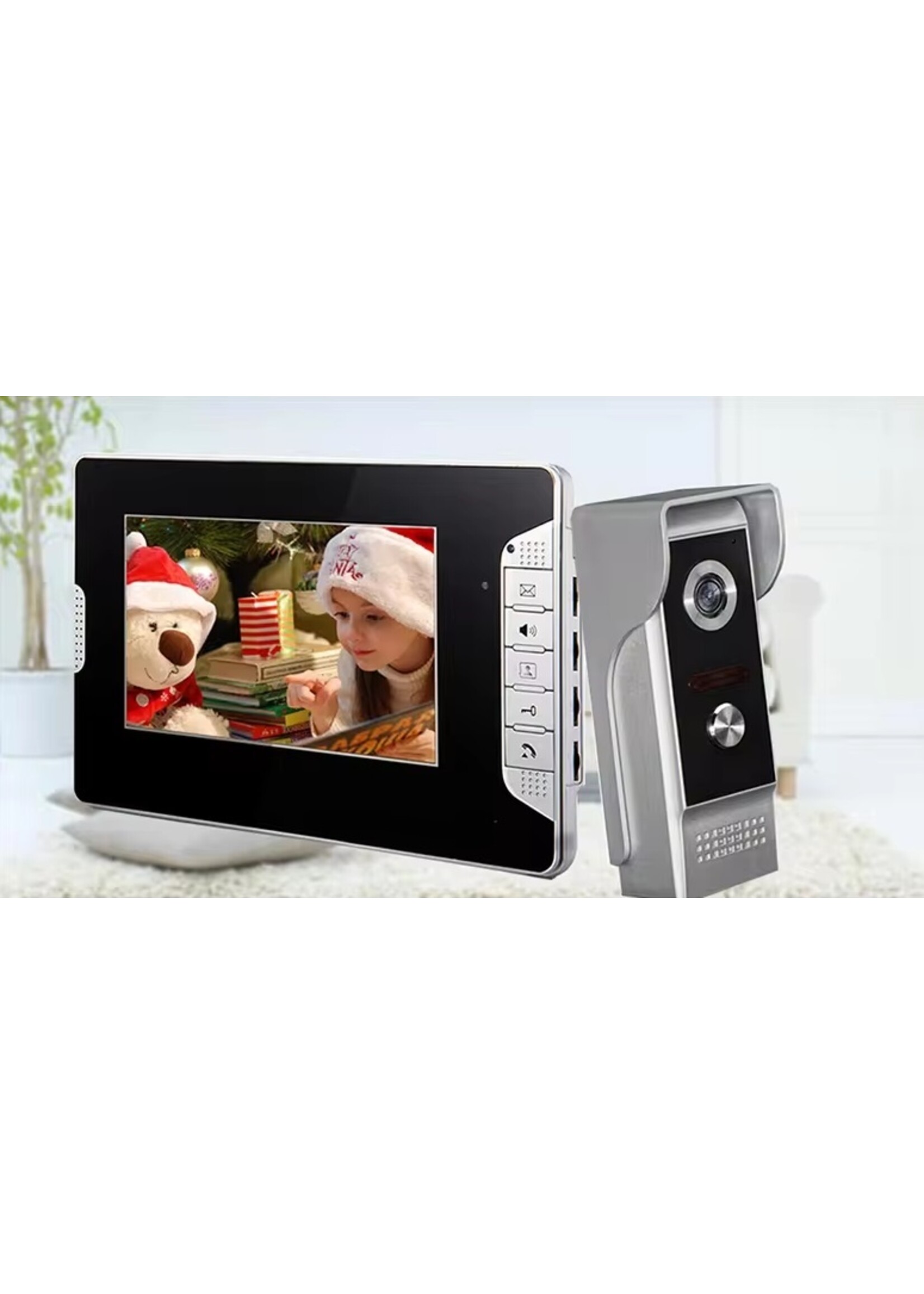7''Inch kleurenscherm bedraad videodeurbel intercomsysteem
