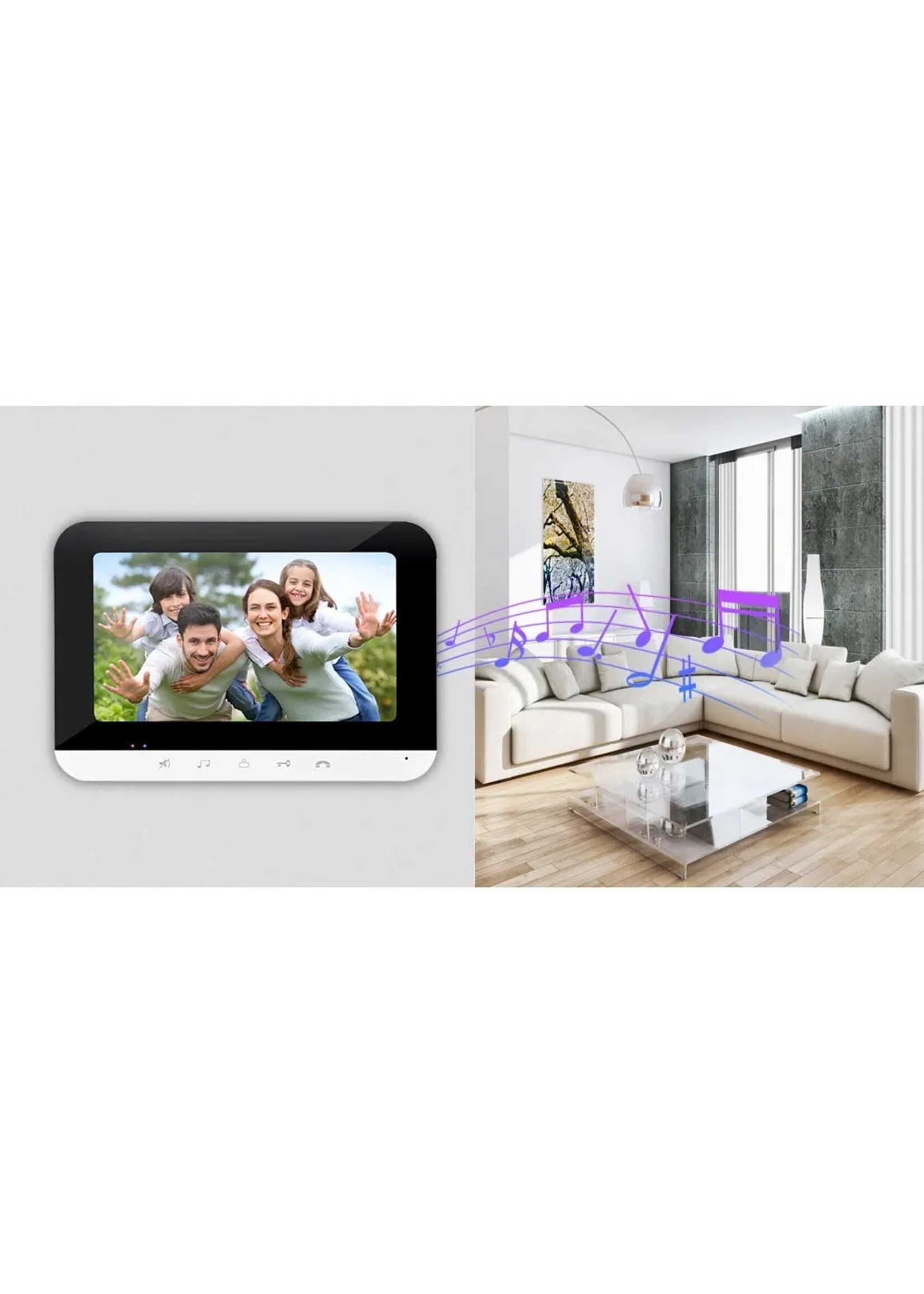 2.4G WIFI IP Video-intercomsysteem 7 "Deurbeltelefoon