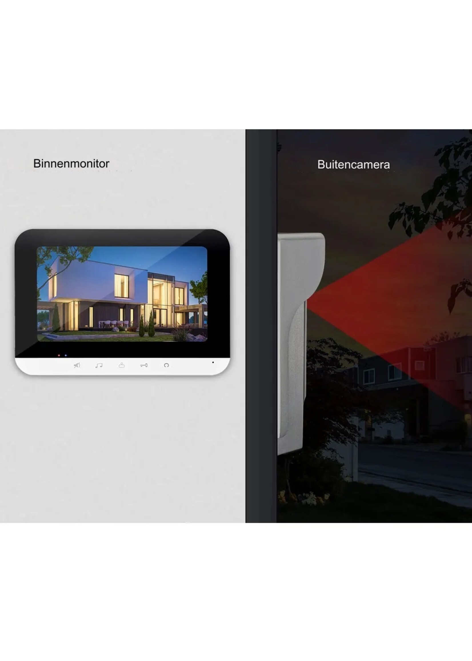 2.4G WIFI IP Video-intercomsysteem 7 "Deurbeltelefoon