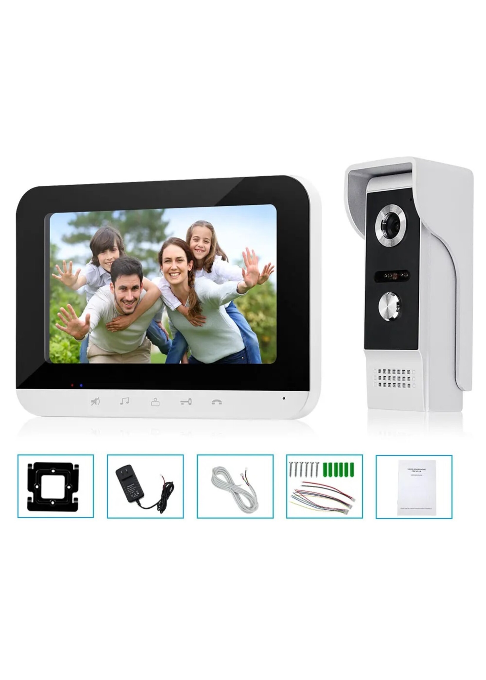 2.4G WIFI IP Video-intercomsysteem 7 "Deurbeltelefoon
