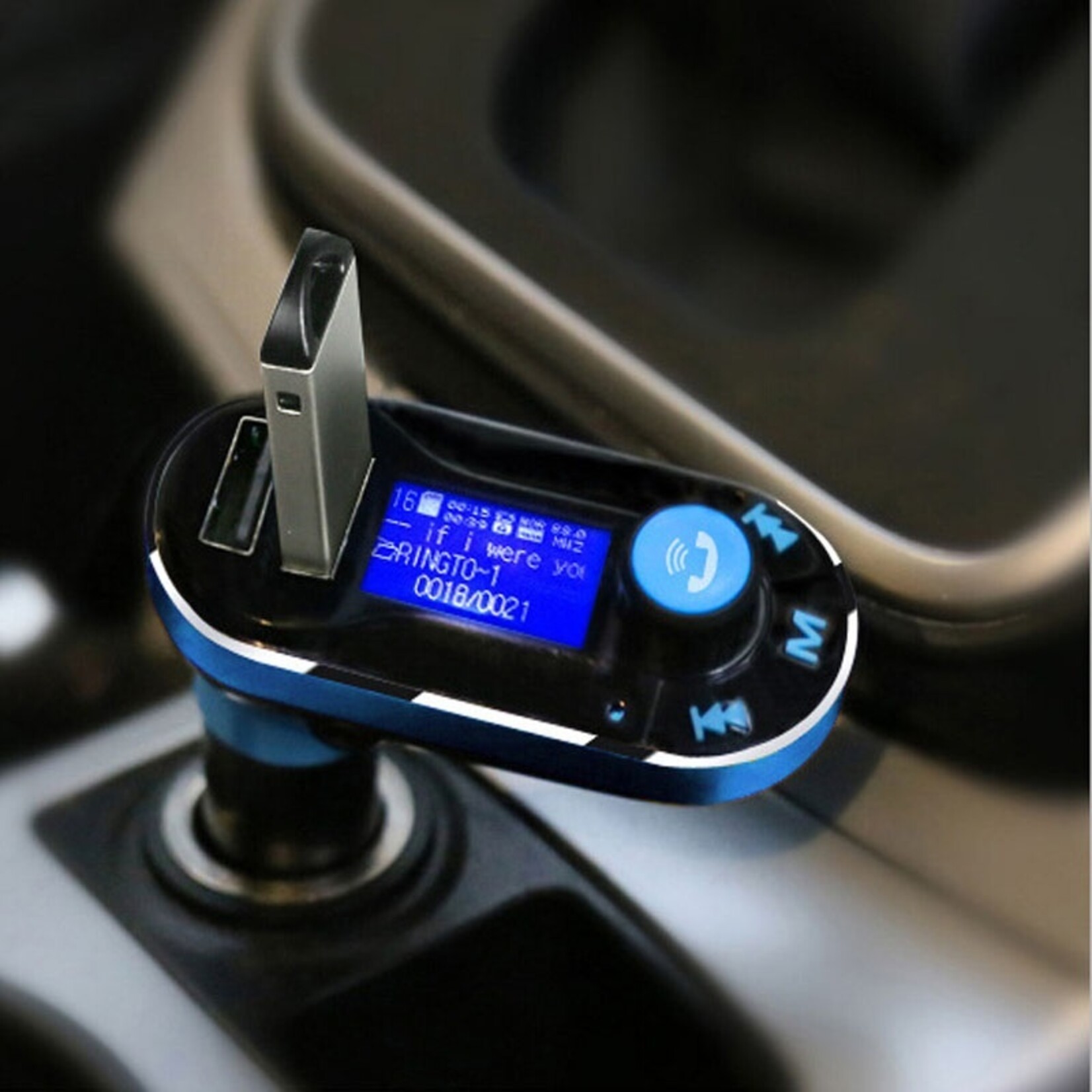 Bluetooth Handsfree Carkit Mp3-speler Dual USB Autolader