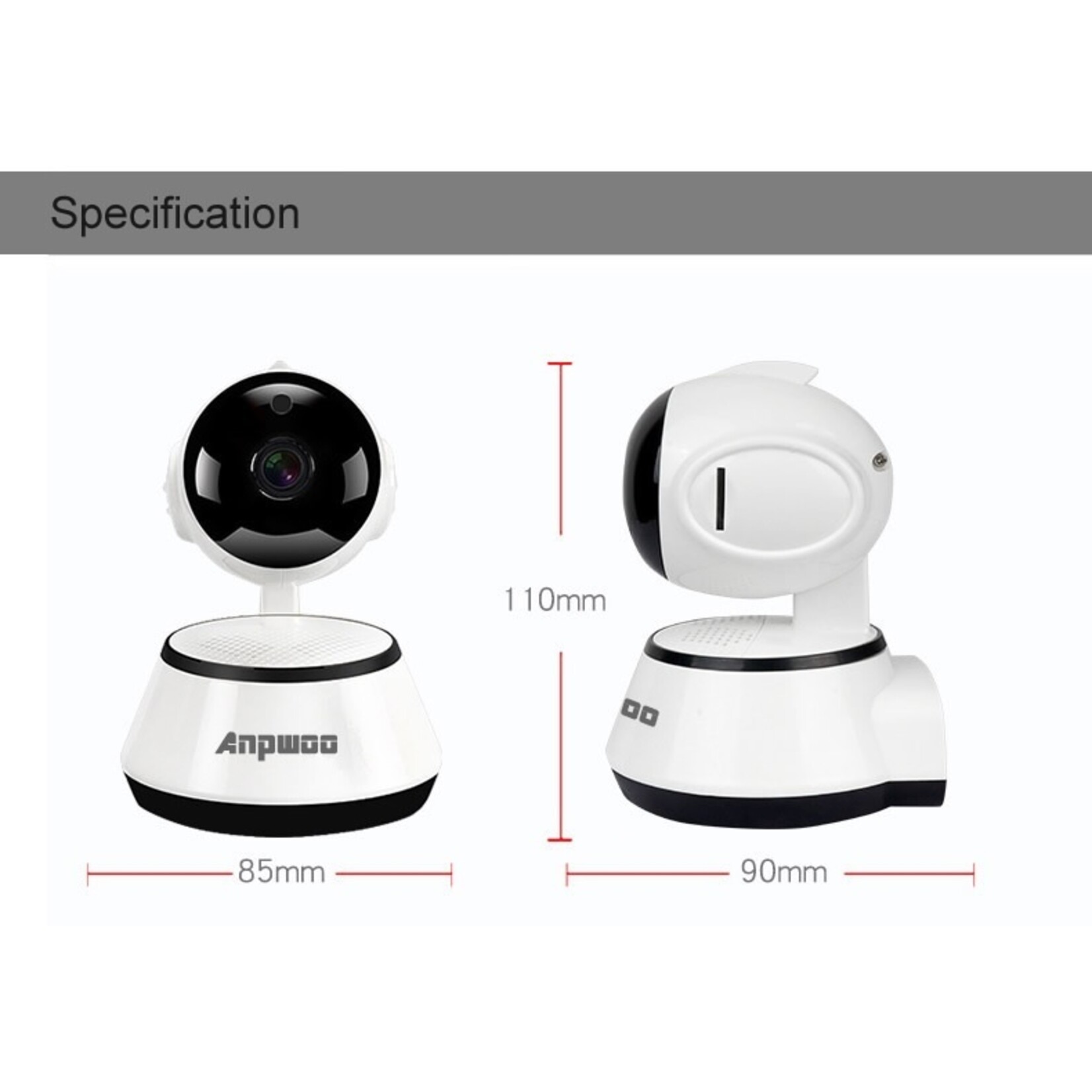 720P HD IP camera - draadloos - beveiligingscamera - camerabewaking - nachtcamera – DisQounts - Babyfoon