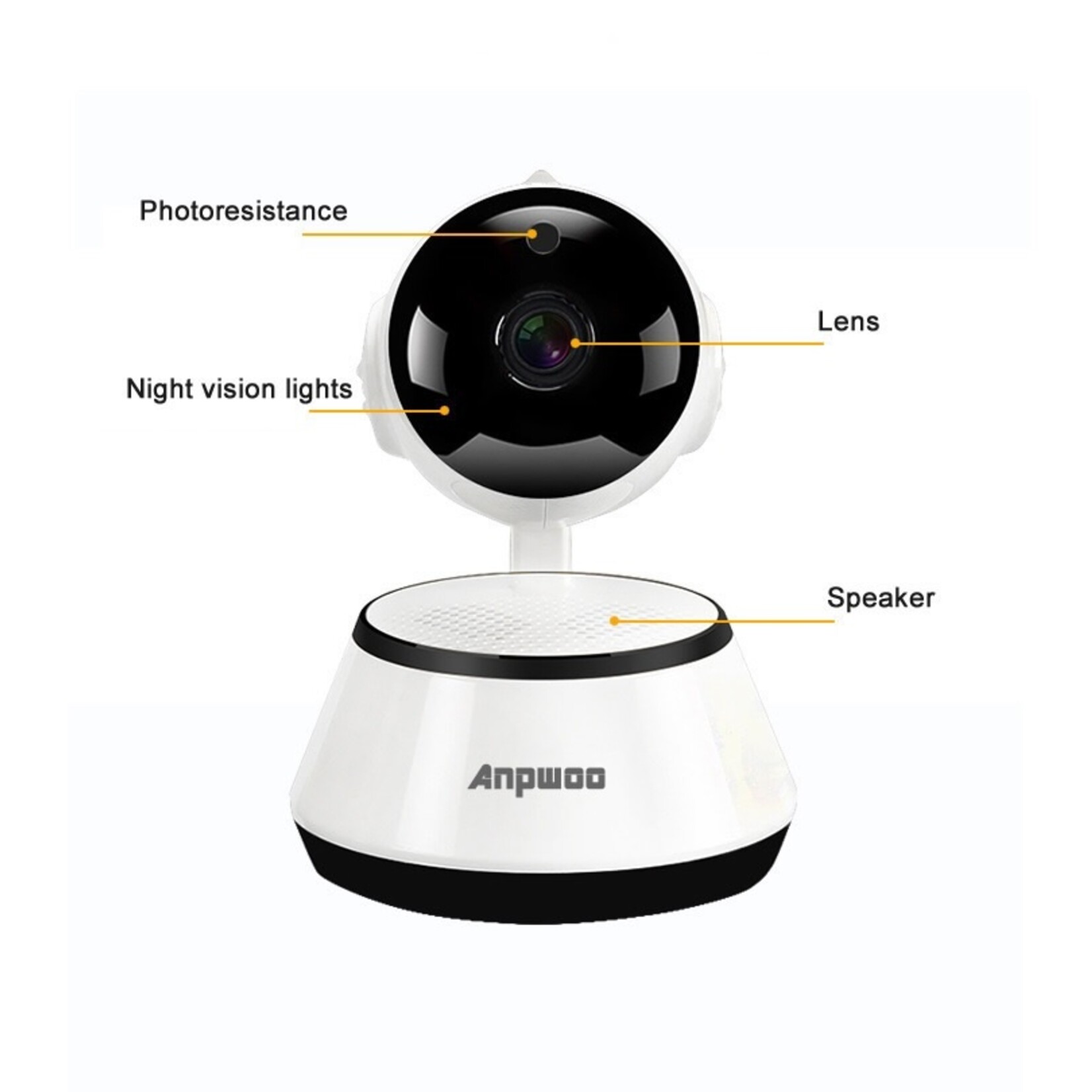 720P HD IP camera - draadloos - beveiligingscamera - camerabewaking - nachtcamera – DisQounts - Babyfoon