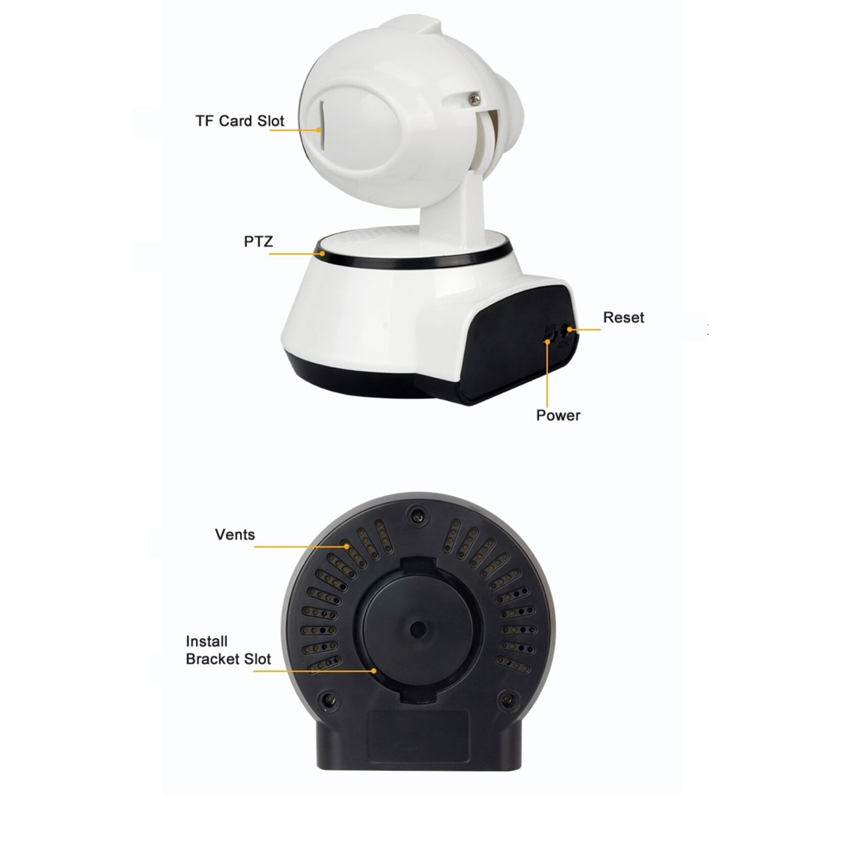 720P HD IP camera - draadloos - beveiligingscamera - camerabewaking - nachtcamera – DisQounts - Babyfoon