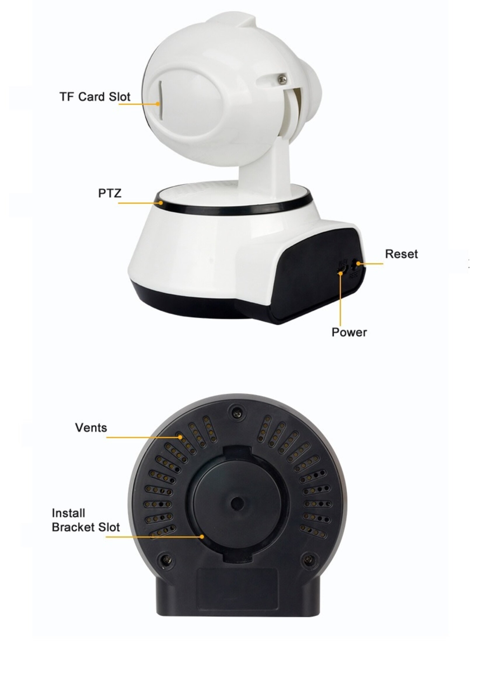 720P HD IP camera - draadloos - beveiligingscamera - camerabewaking - nachtcamera - Babyfoon