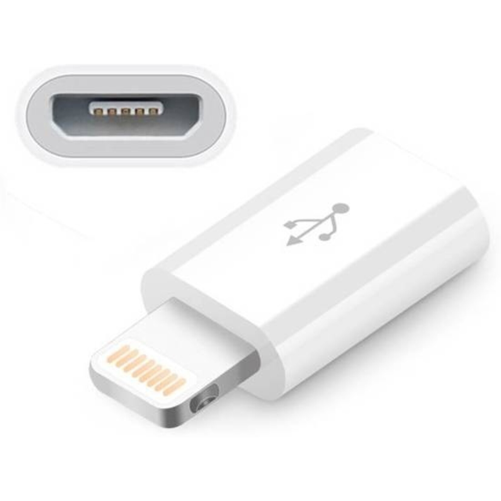 Lightning naar micro USB - USB Adapter - voor iPhone - oplader - micro usb-kabel - zilver