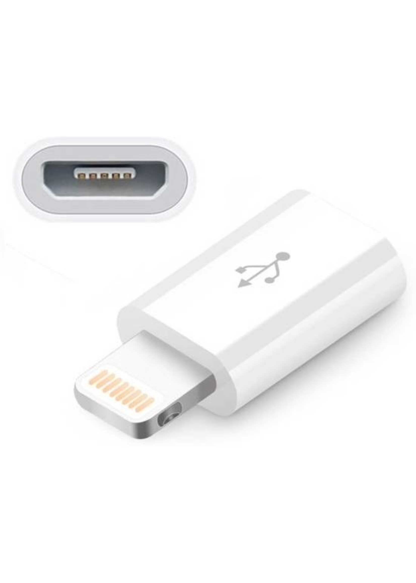 Lightning naar micro USB - USB Adapter - voor iPhone - oplader - micro usb-kabel - zilver