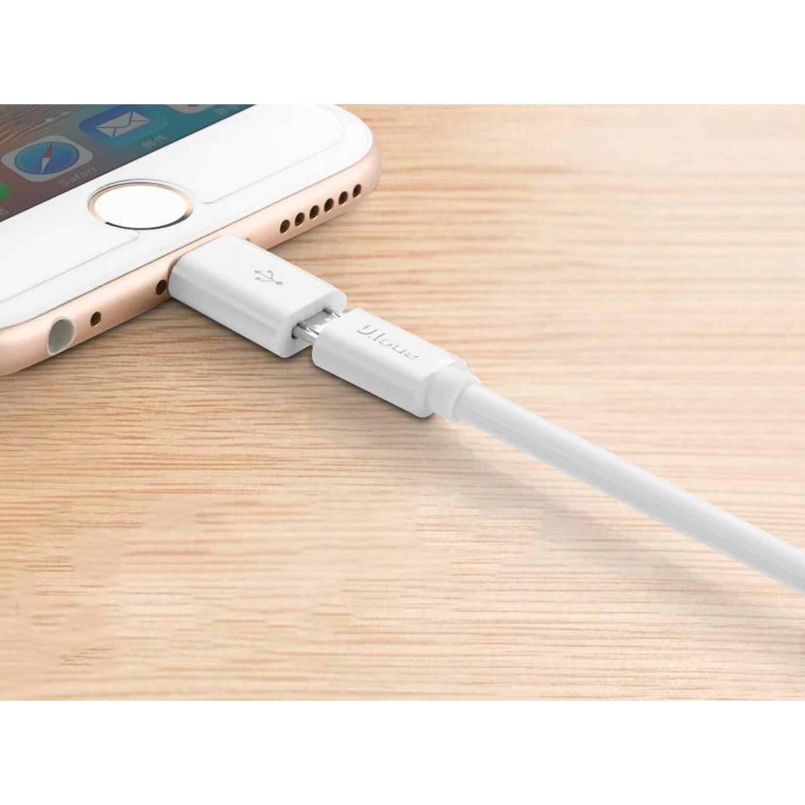 Lightning naar micro USB - USB Adapter - voor iPhone - oplader - micro usb-kabel - zilver