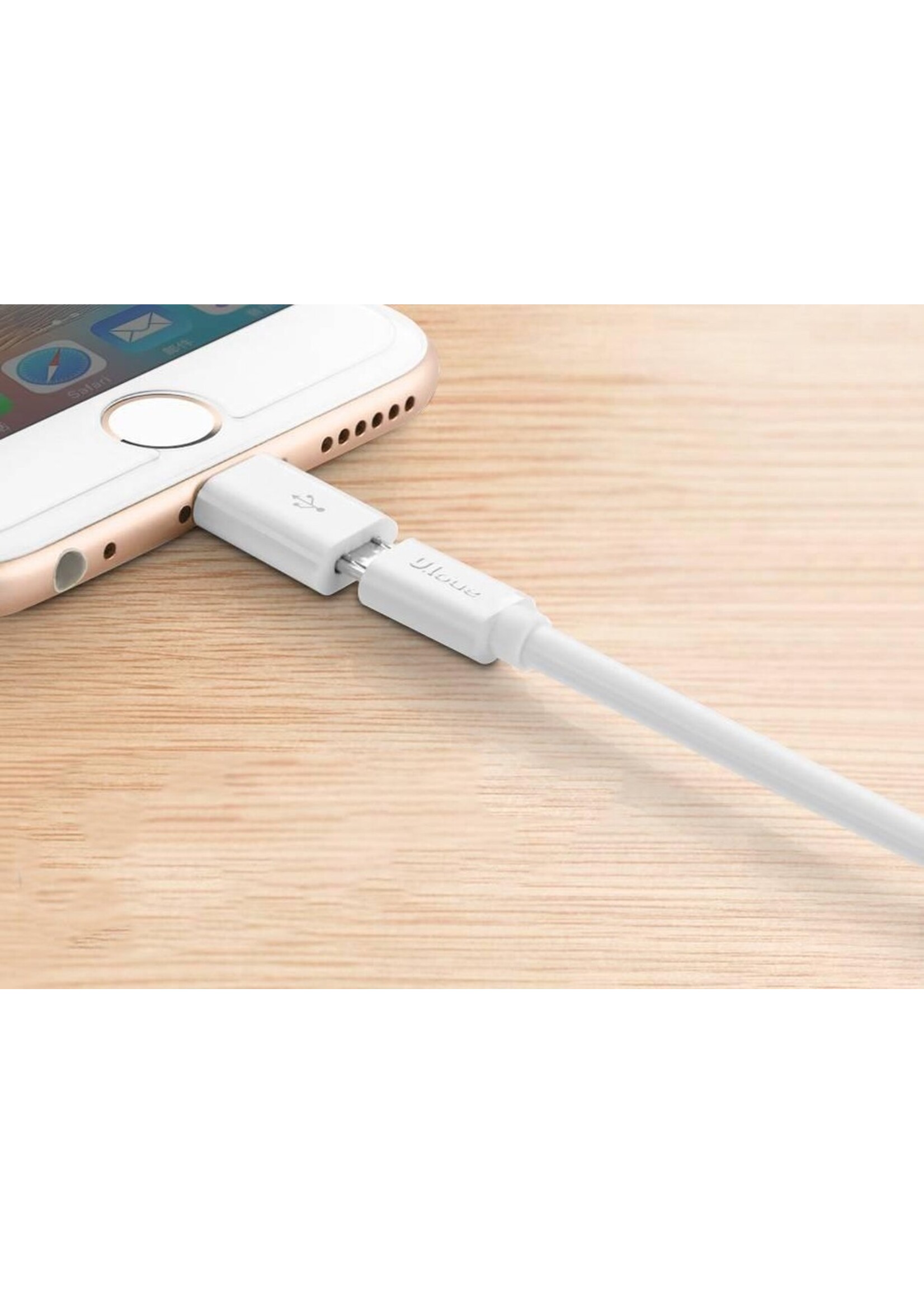 Lightning naar micro USB - USB Adapter - voor iPhone - oplader - micro usb-kabel - zilver