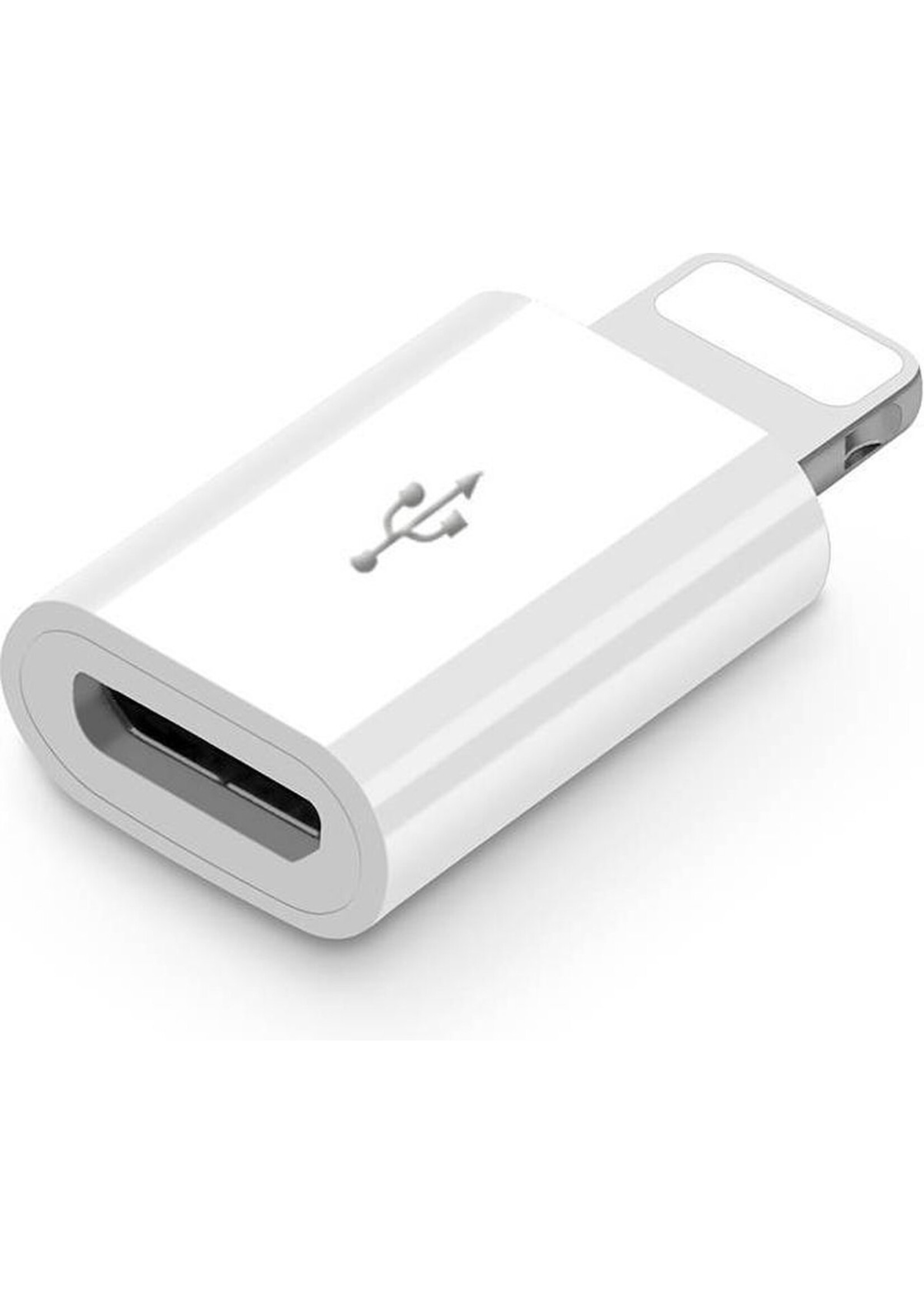 Lightning naar micro USB - USB Adapter - voor iPhone - oplader - micro usb-kabel - zilver