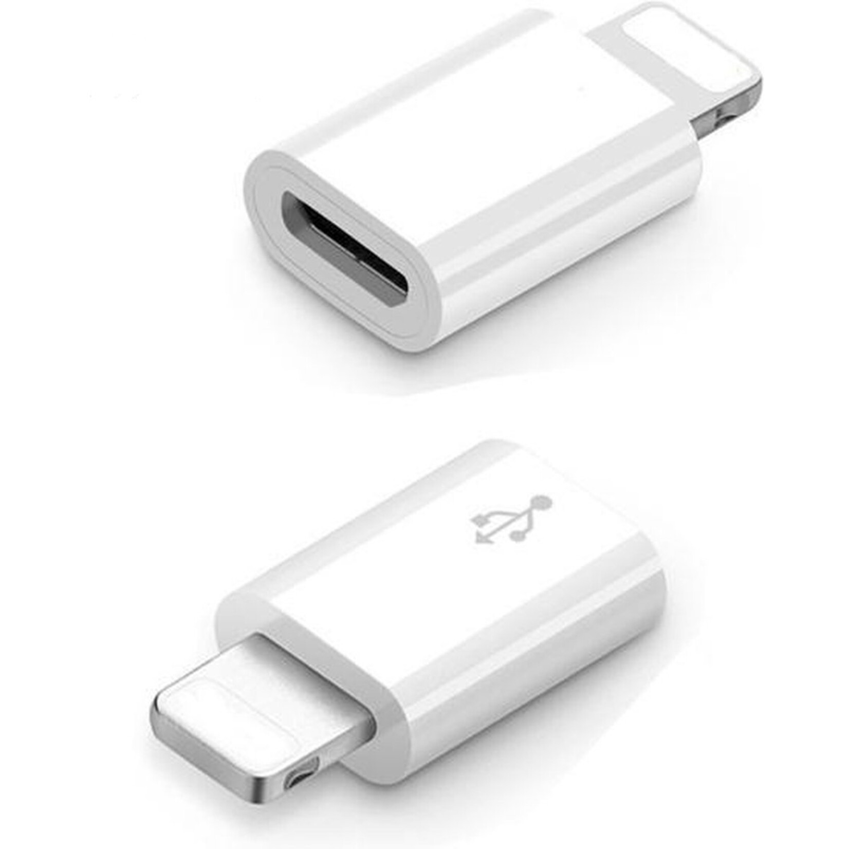 Lightning naar micro USB - USB Adapter - voor iPhone - oplader - micro usb-kabel - zilver