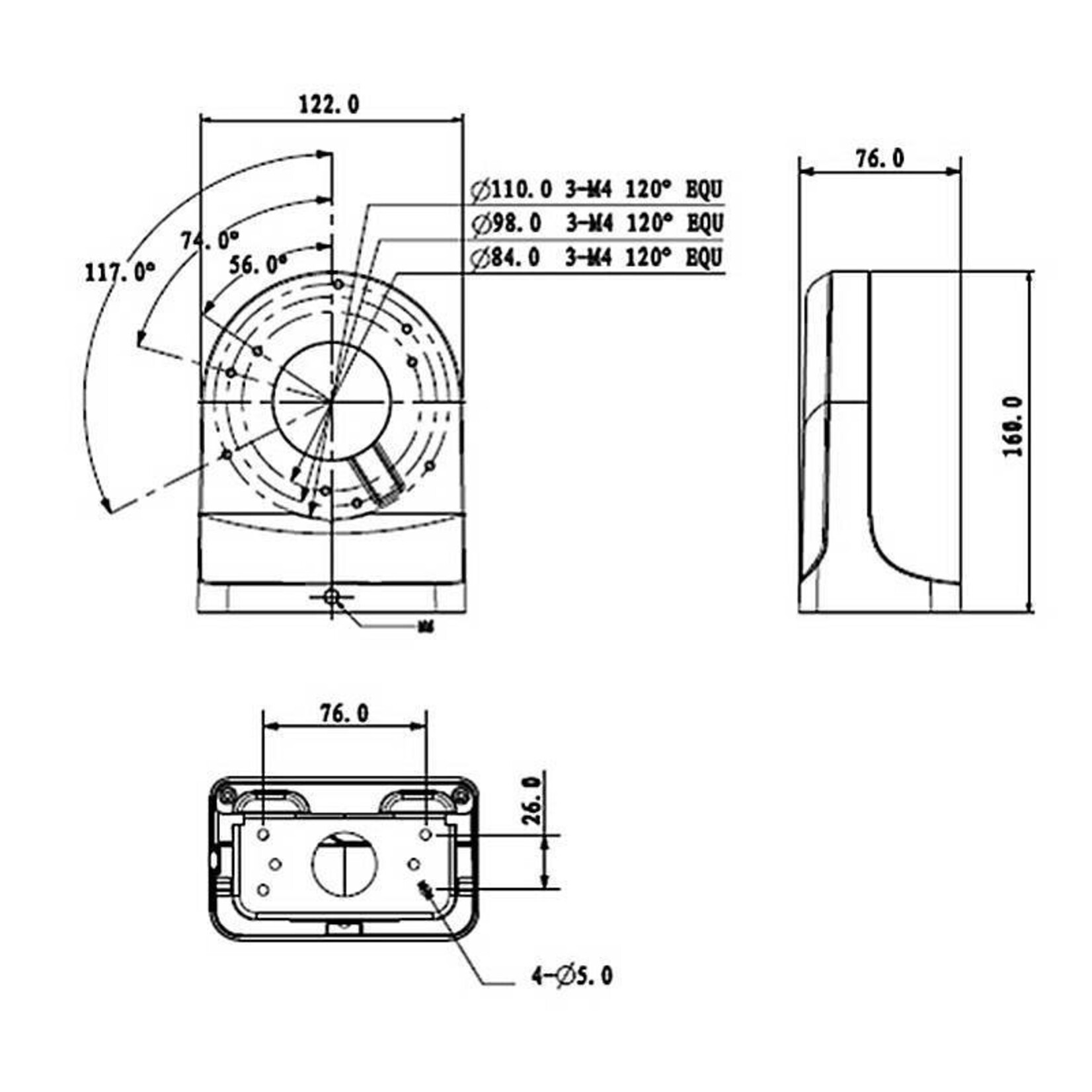 Dahua PFB203W Bevestigingsbeugel