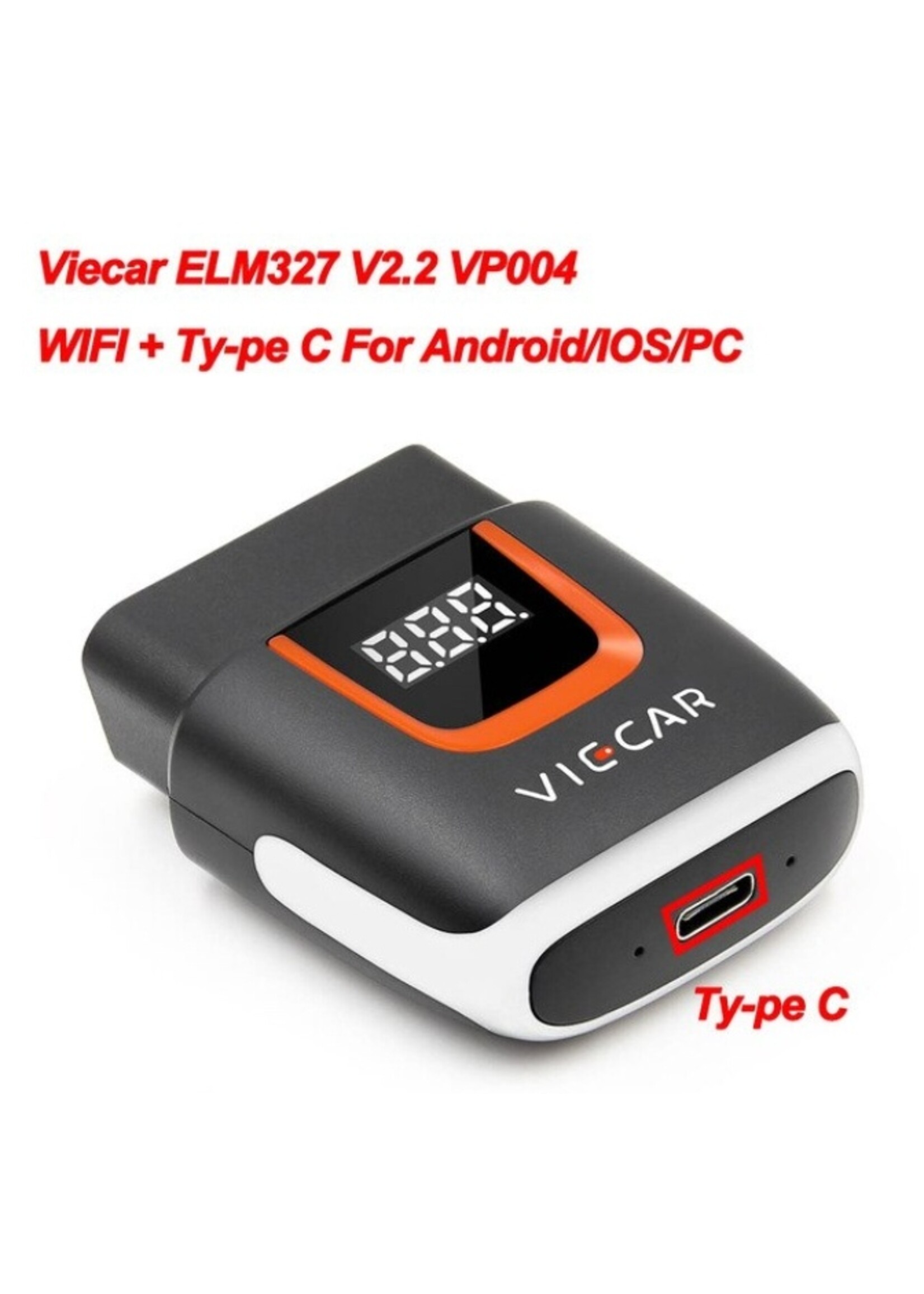 Viecar Viecar VP004 ELM327 V2.2 – WiFi & USB Type-C OBD2 Auto Diagnosetool