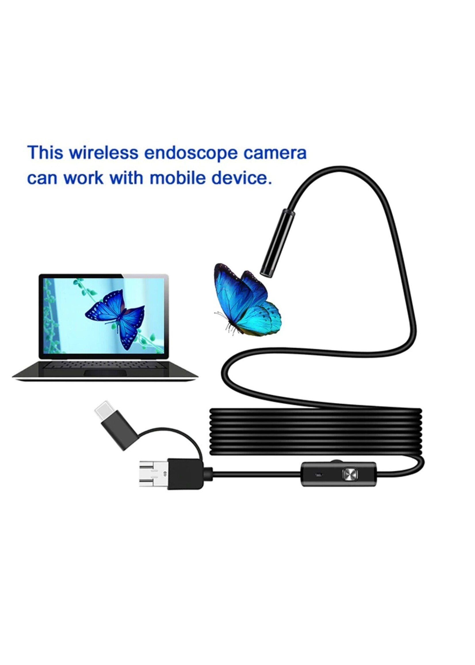 3 in 1 Type C Endoscoop 5.5mm camera diameter