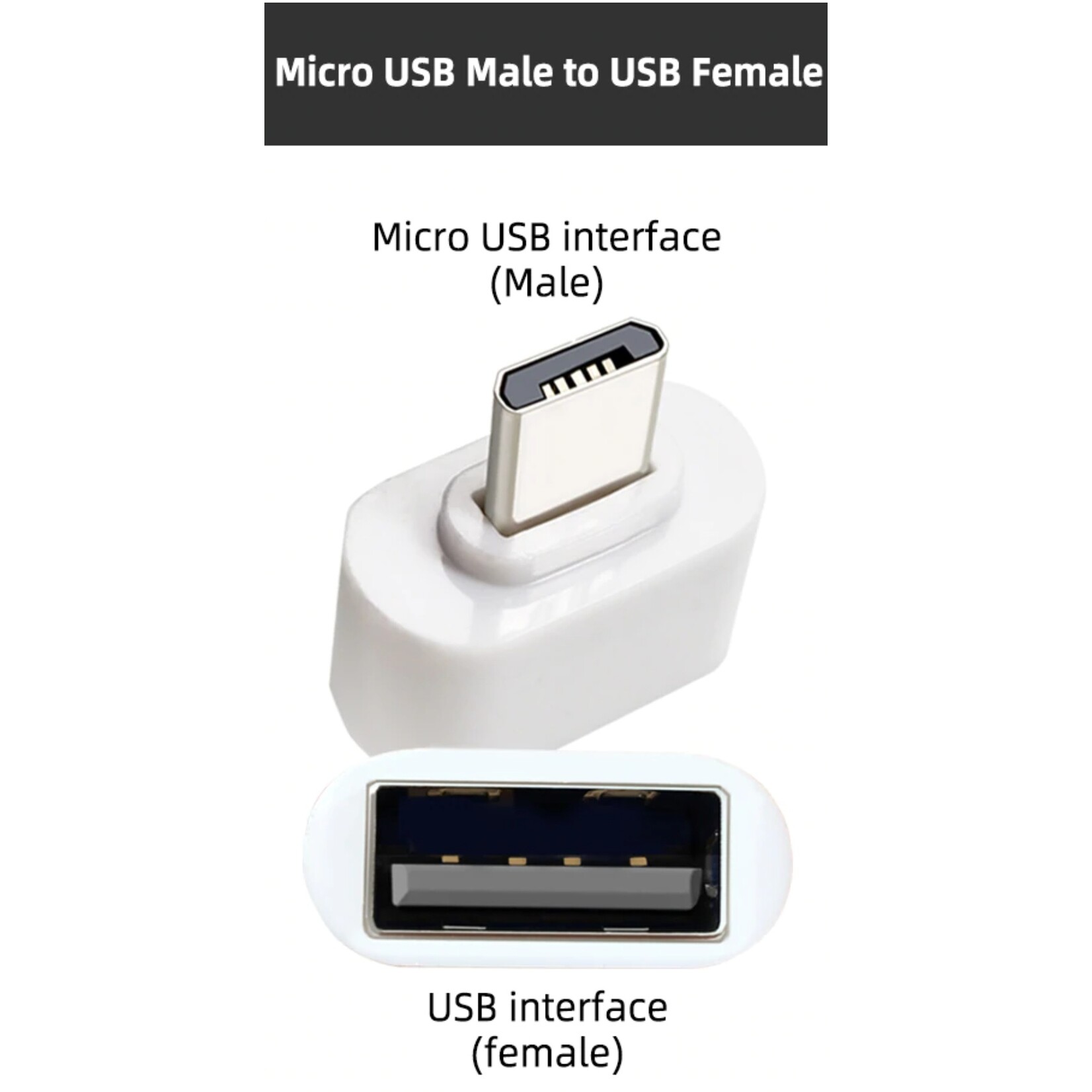 Micro USB OTG Adapter – Micro usb Male Naar USB 2.0 Vrouwelijke Adapter -