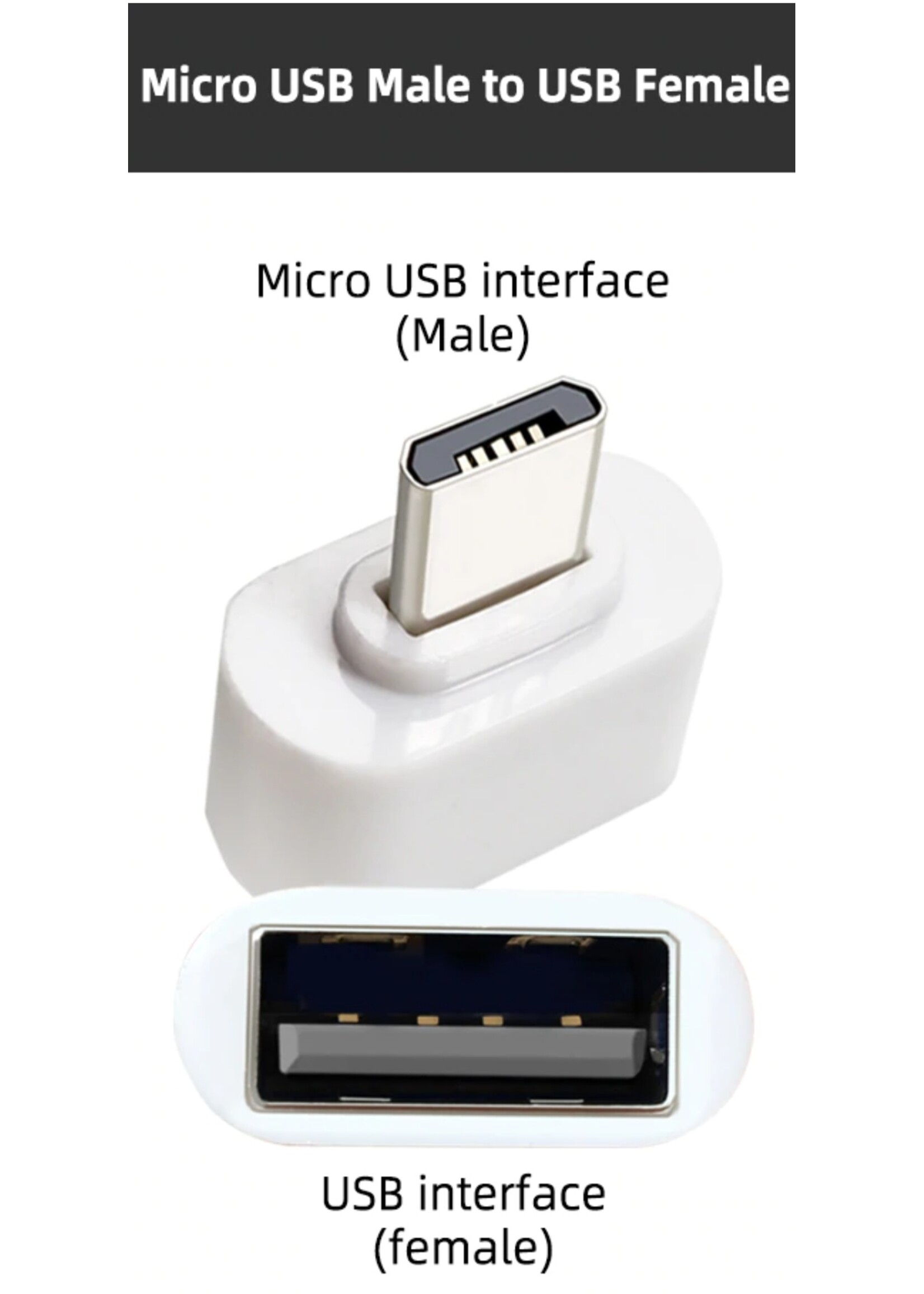 Micro USB OTG Adapter – Micro usb Male Naar USB 2.0 Vrouwelijke Adapter -