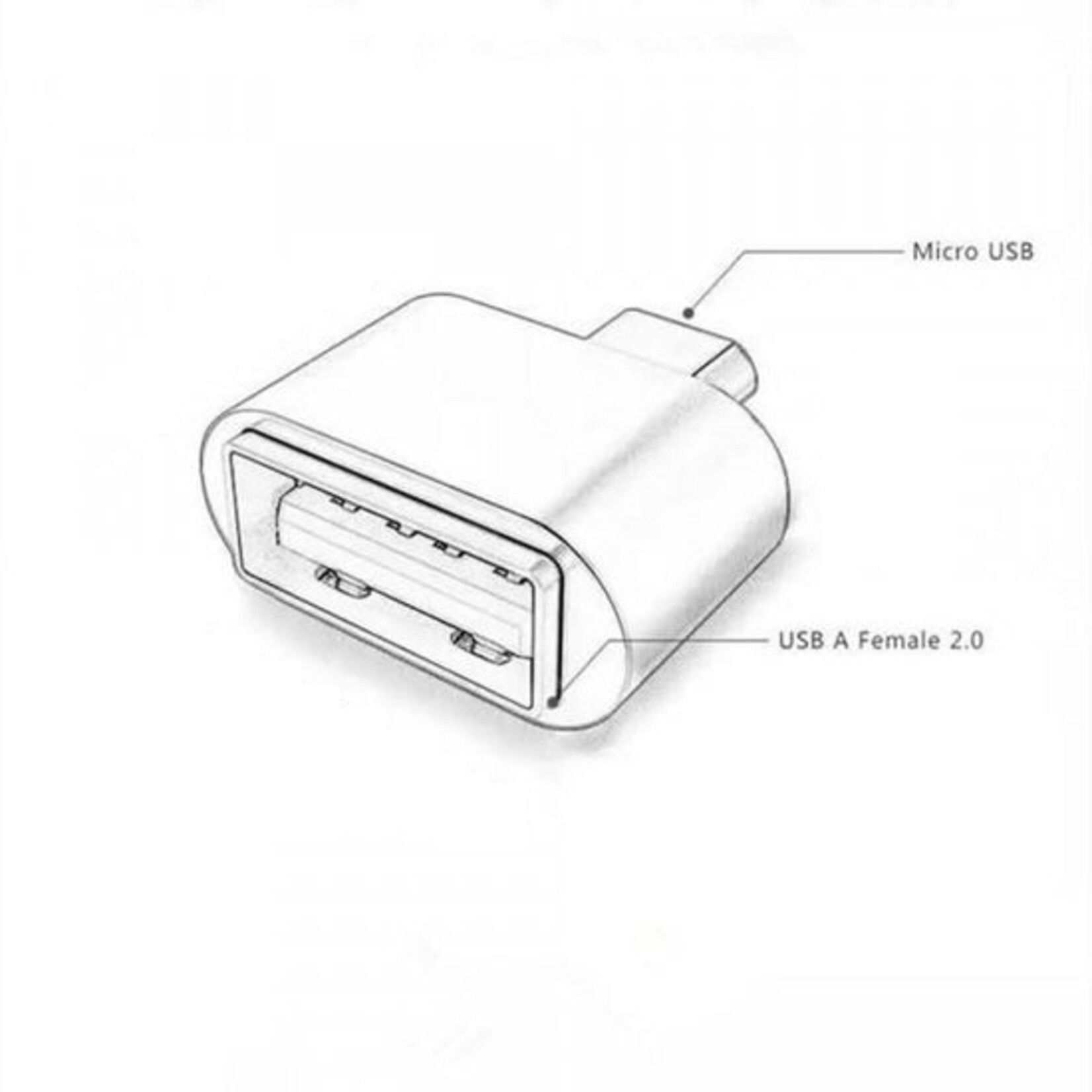 Micro USB OTG Adapter – Micro usb Male Naar USB 2.0 Vrouwelijke Adapter -
