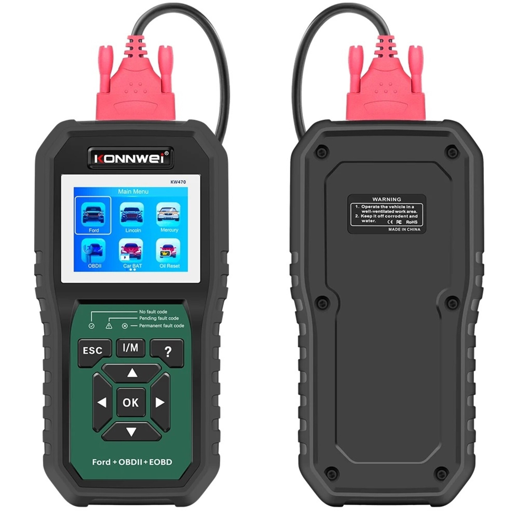 KONNWEI KONNWEI KW470 – Ford-specifieke OBD2 Scanner en Diagnosetool