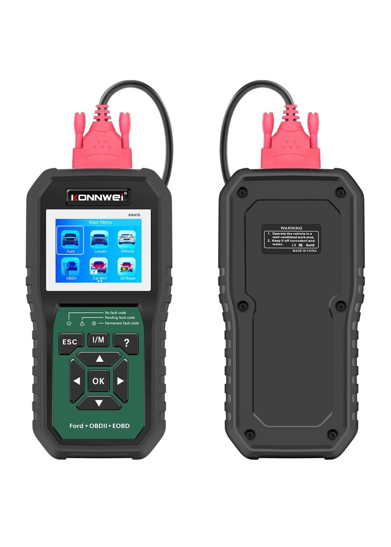 KONNWEI KONNWEI KW470 – Ford-specifieke OBD2 Scanner en Diagnosetool