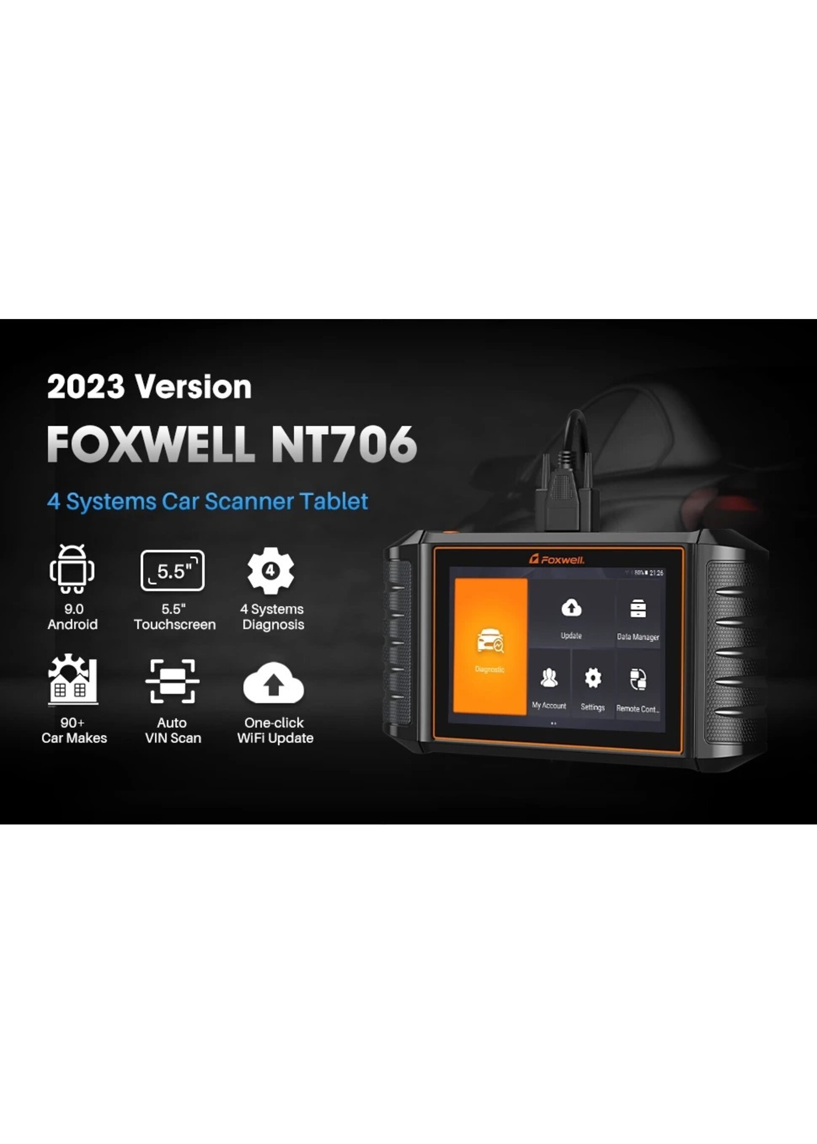 Foxwell Foxwell NT706 OBD2 Scanner – ABS, SRS, Transmissie en Motor Diagnosetool