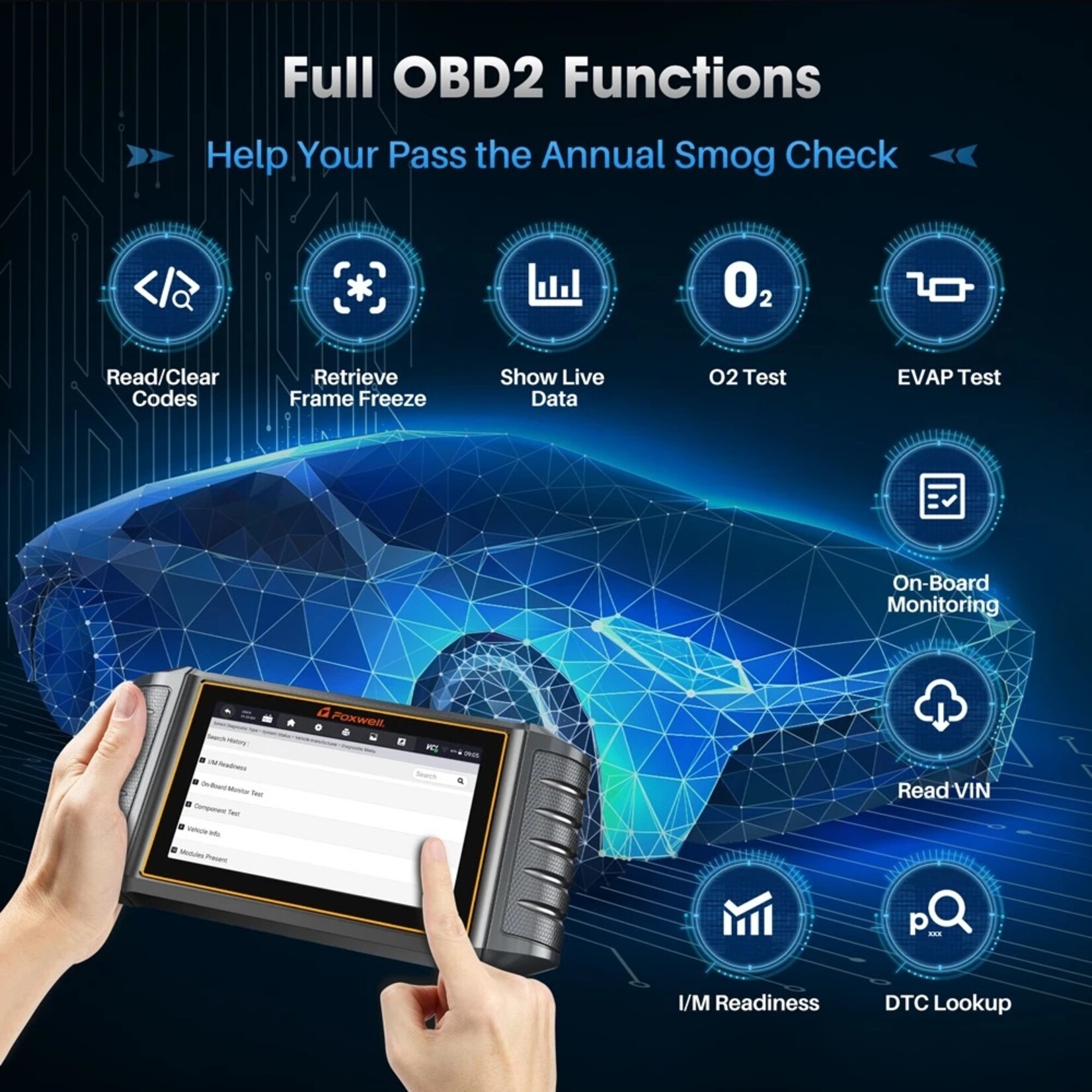 Foxwell Foxwell NT706 OBD2 Scanner ABS SRS Transmissie Motor Diagnostische Hulpmiddelen Auto Scan Tool OBD 2 Auto Code Reader Automotive Scanner