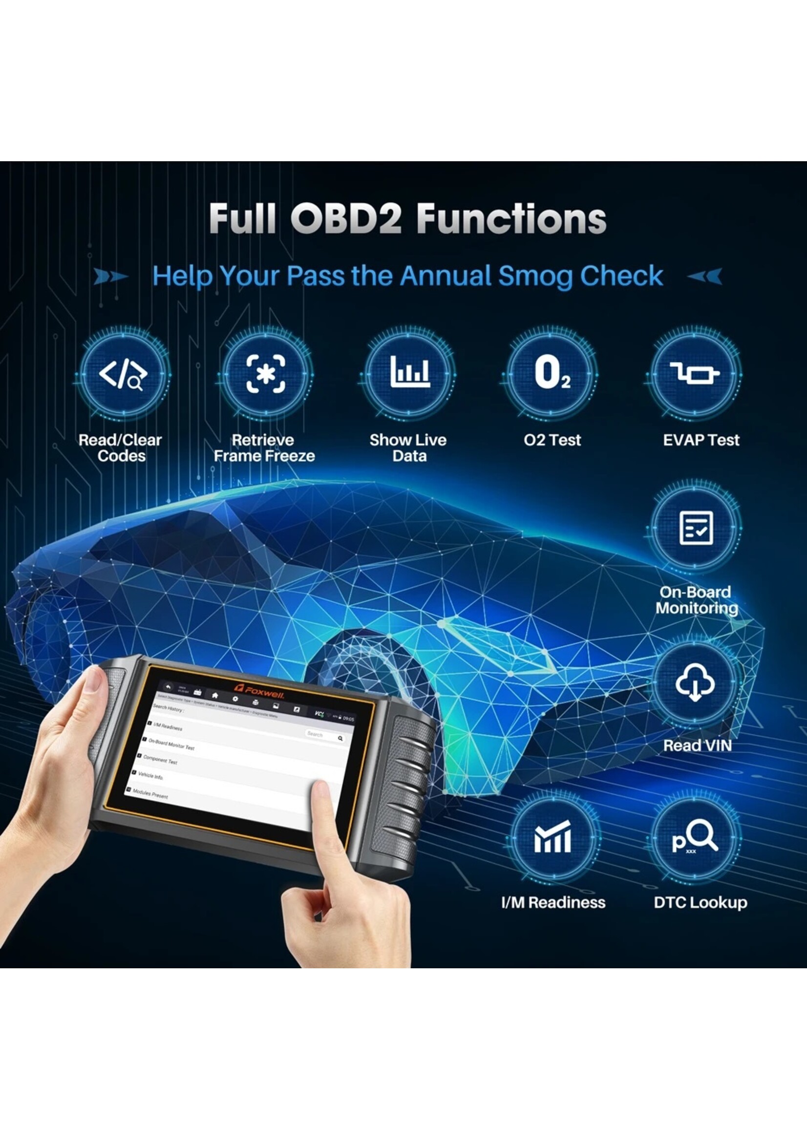 Foxwell Foxwell NT706 OBD2 Scanner – ABS, SRS, Transmissie en Motor Diagnosetool