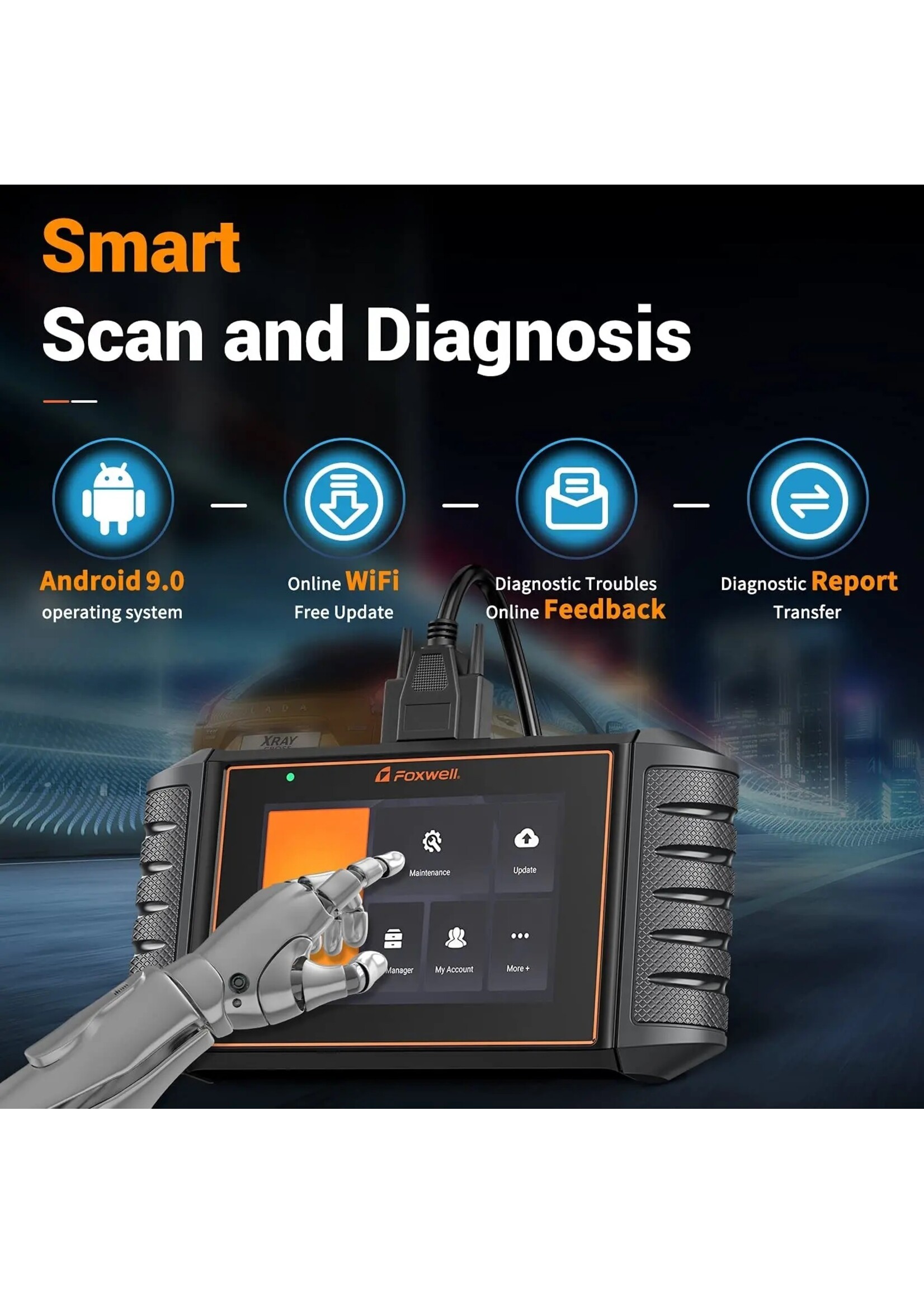 Foxwell Foxwell NT706 OBD2 Scanner – ABS, SRS, Transmissie en Motor Diagnosetool