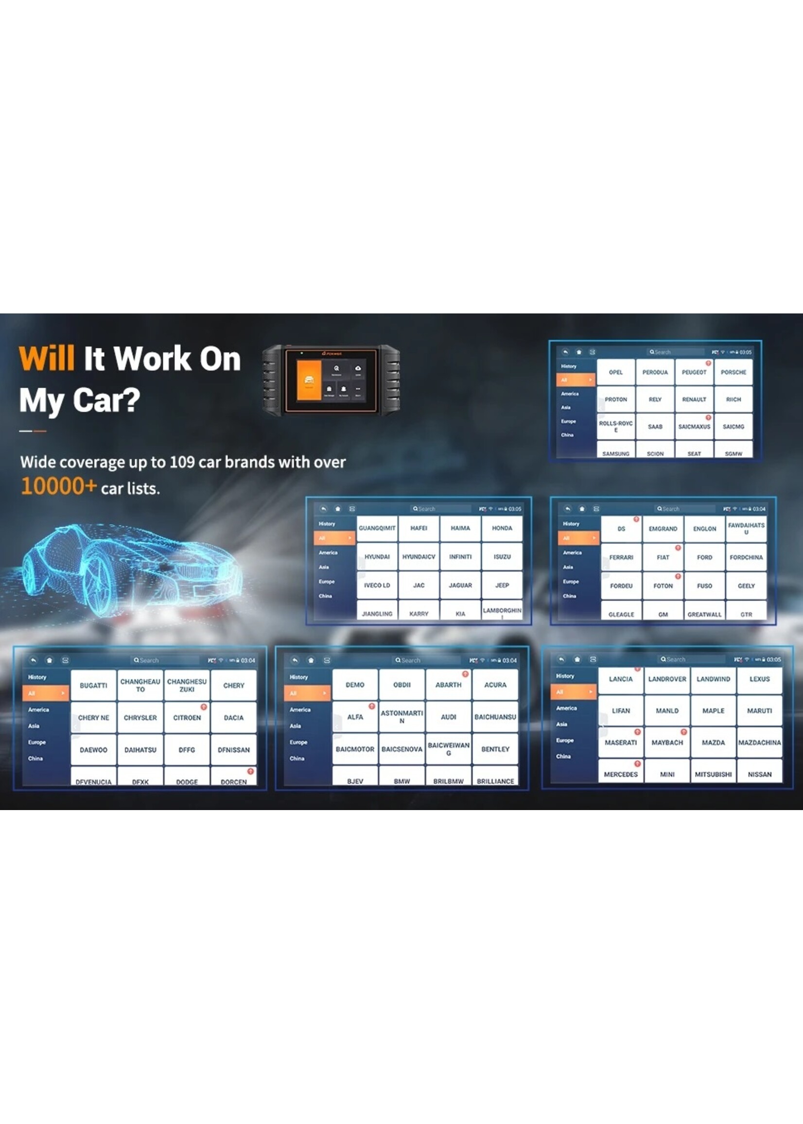 Foxwell Foxwell NT706 OBD2 Scanner – ABS, SRS, Transmissie en Motor Diagnosetool