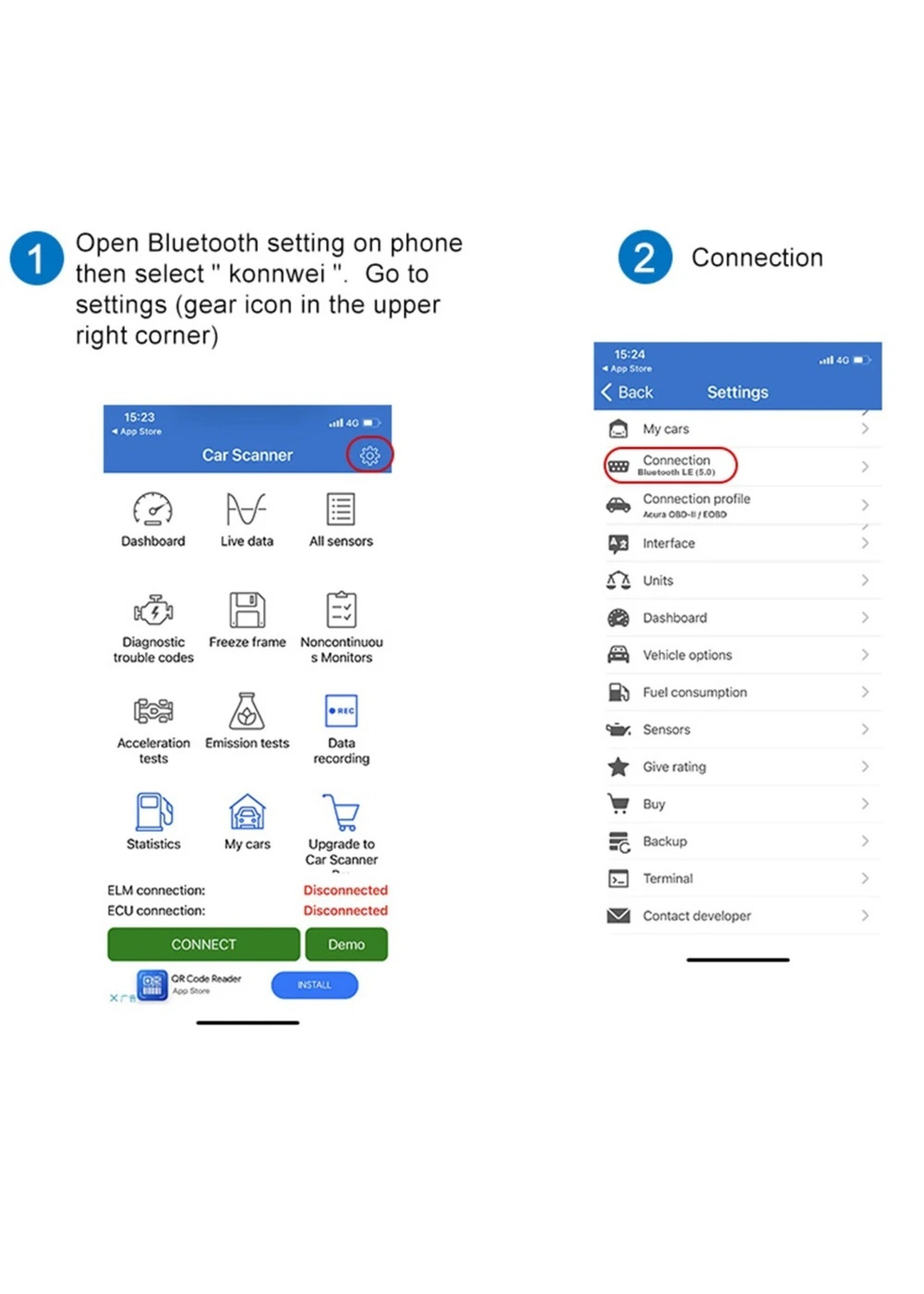 KONNWEI KONNWEI KW905 ELM327 OBD2 Bluetooth 5.0 Scanner – Auto Diagnosetool voor Android en iOS
