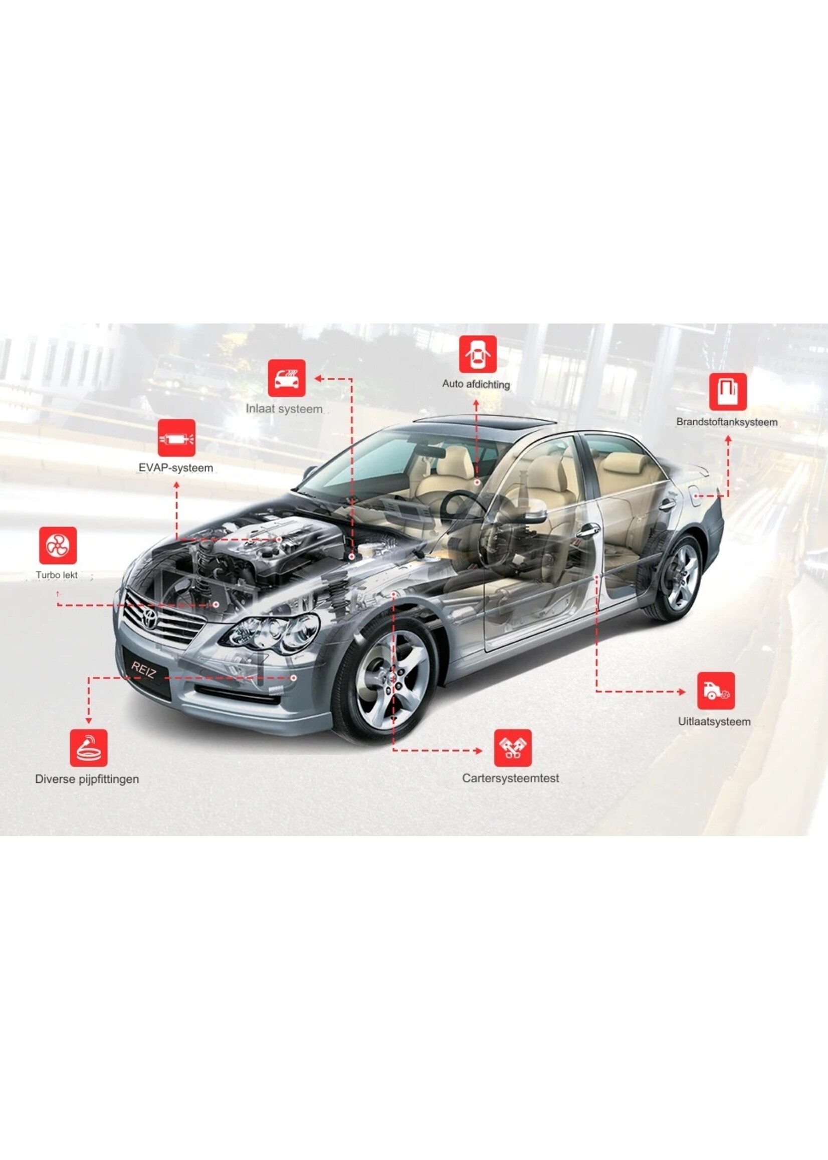 Ancel ANCEL S200 Auto Rooklekdetector Automotive EVAP Lekkage Gaslekkage Locator Olieleiding Generator Diagnostic Tool