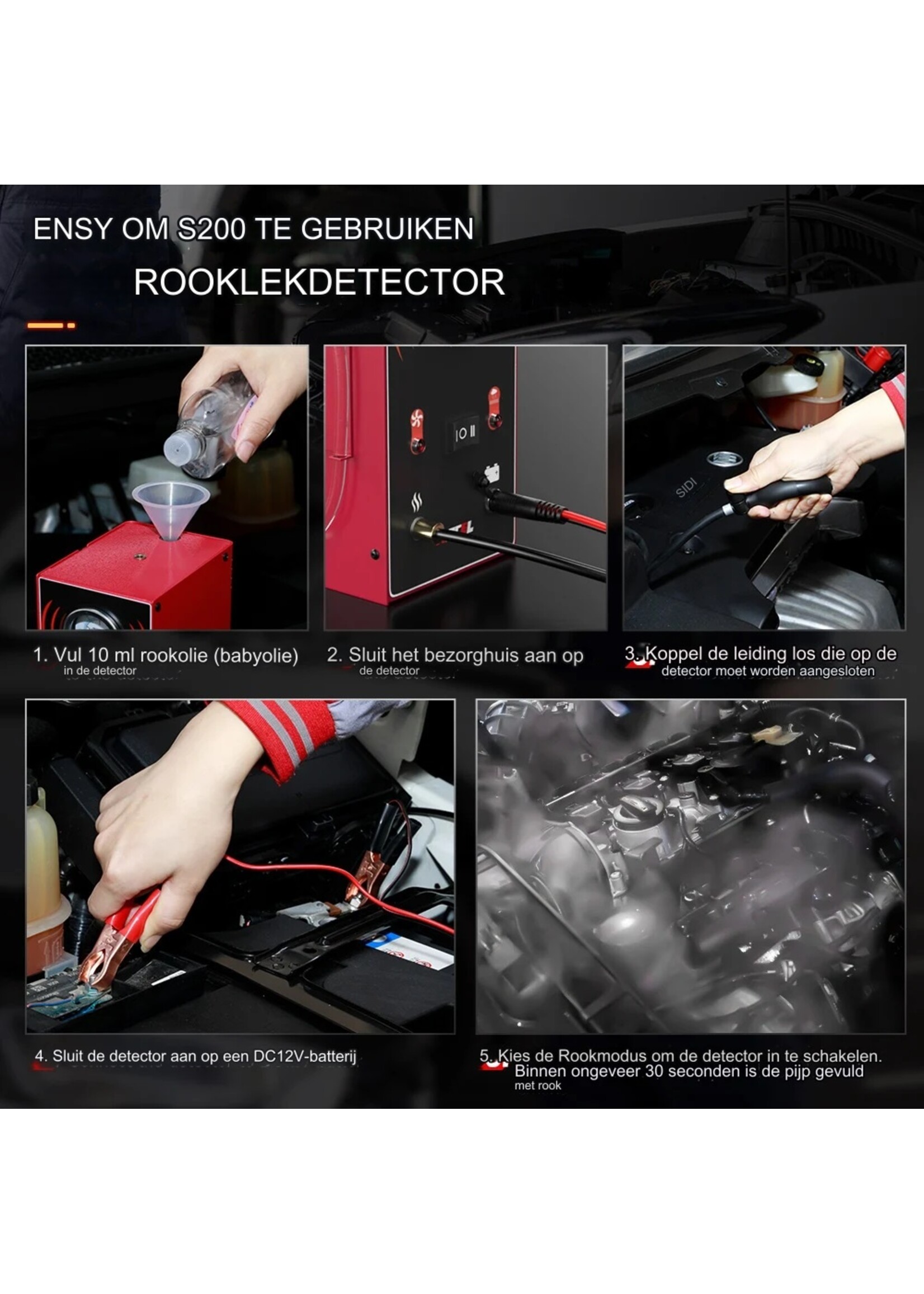 Ancel ANCEL S200 Auto Rooklekdetector Automotive EVAP Lekkage Gaslekkage Locator Olieleiding Generator Diagnostic Tool