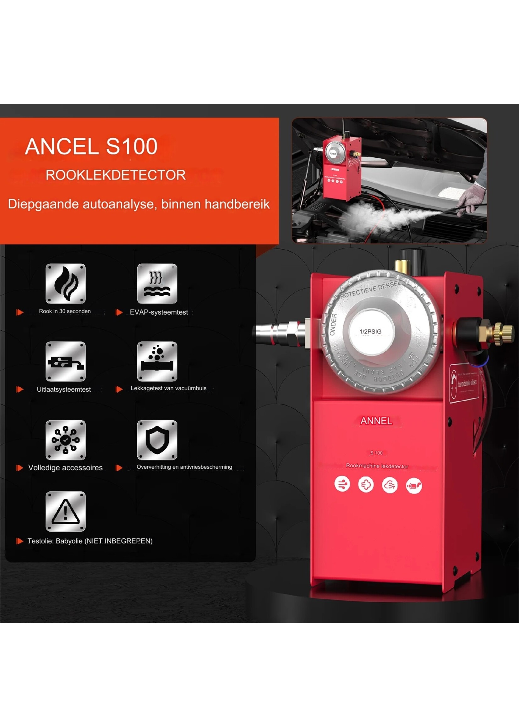 Ancel Ancel S100 Auto Rooklekdetector