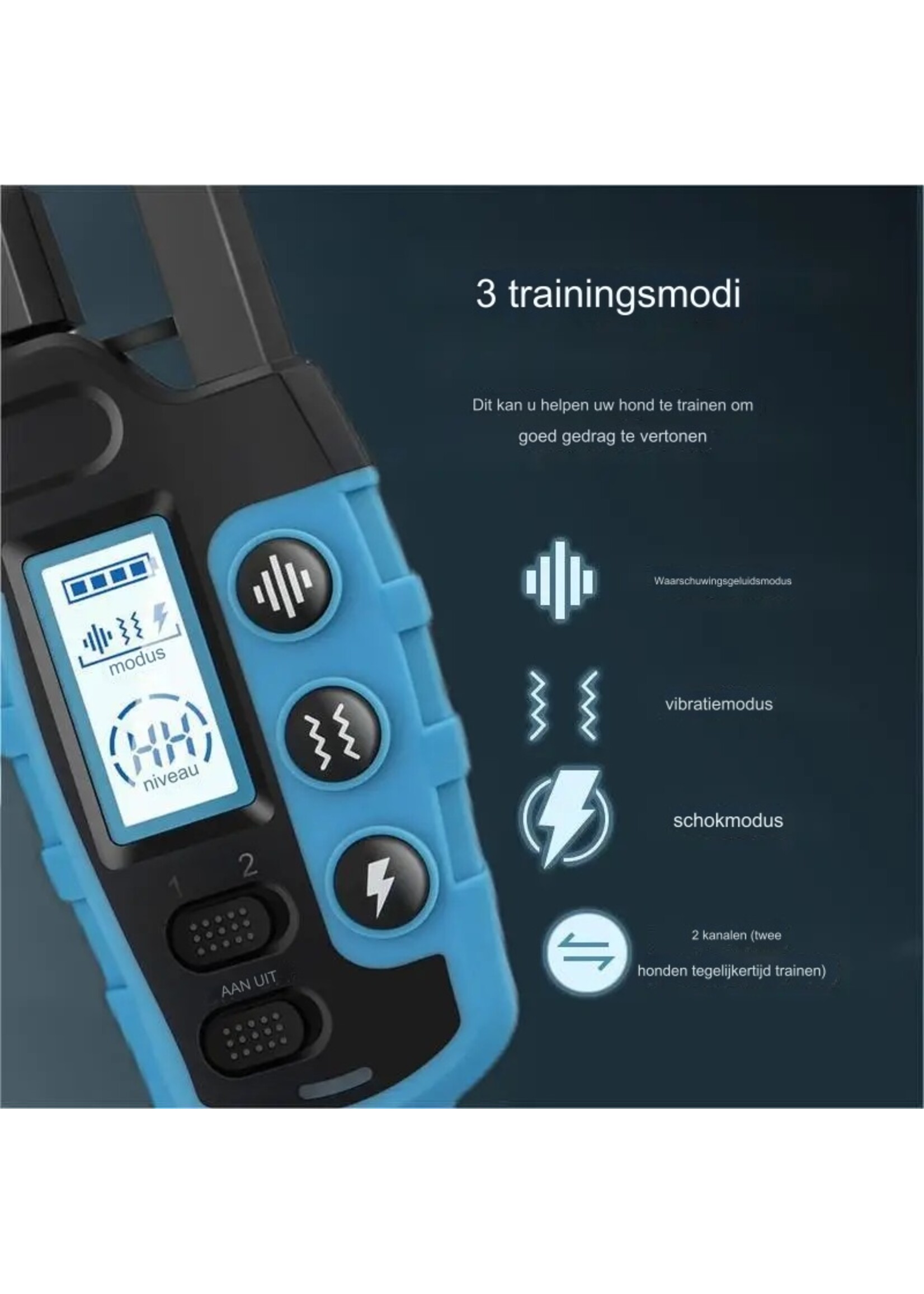 Nieuwe hondentrainer voorkomt blaffen door afstandsbediening, trillingen, halsbandtraining met elektrische schok, stop met blaffen van honden