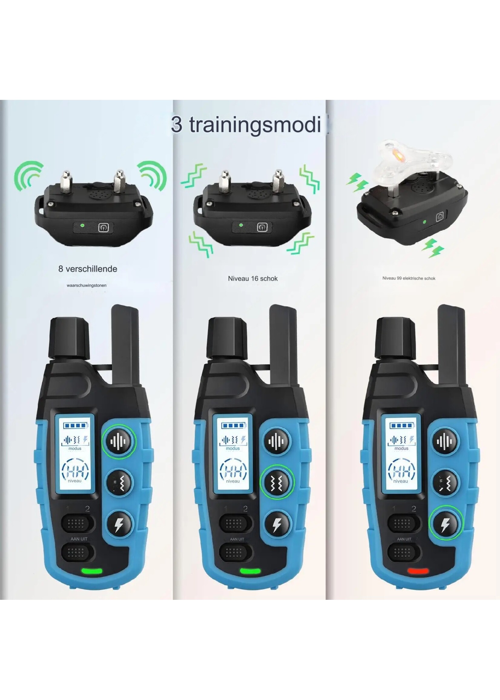 Nieuwe hondentrainer voorkomt blaffen door afstandsbediening, trillingen, halsbandtraining met elektrische schok, stop met blaffen van honden