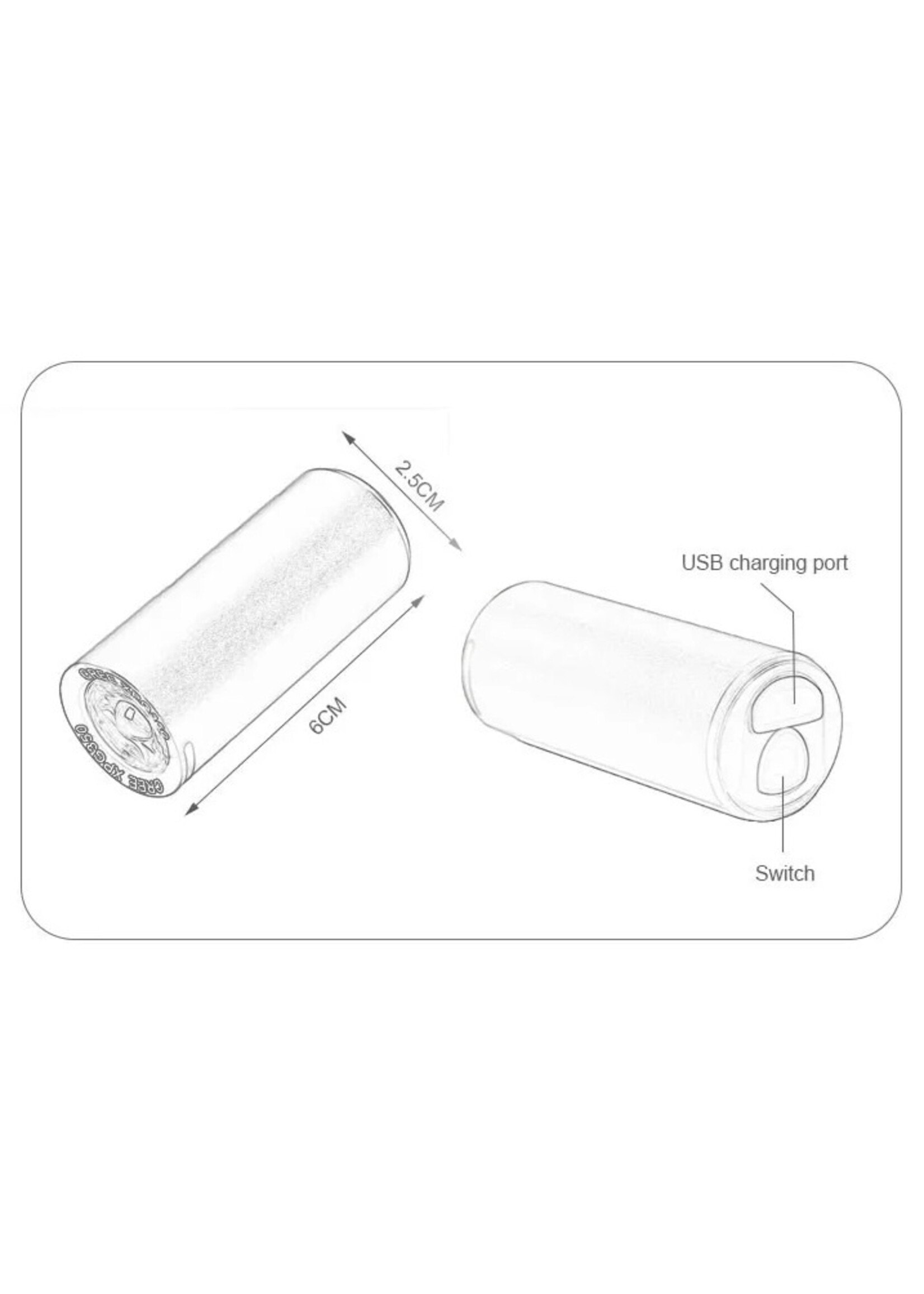 Mini Xpg Led Fietslicht 350 Lumen Usb Oplaadbare Mtb Voorlicht Fiets Koplamp 3W Fietsen Zaklamp Helmlamp