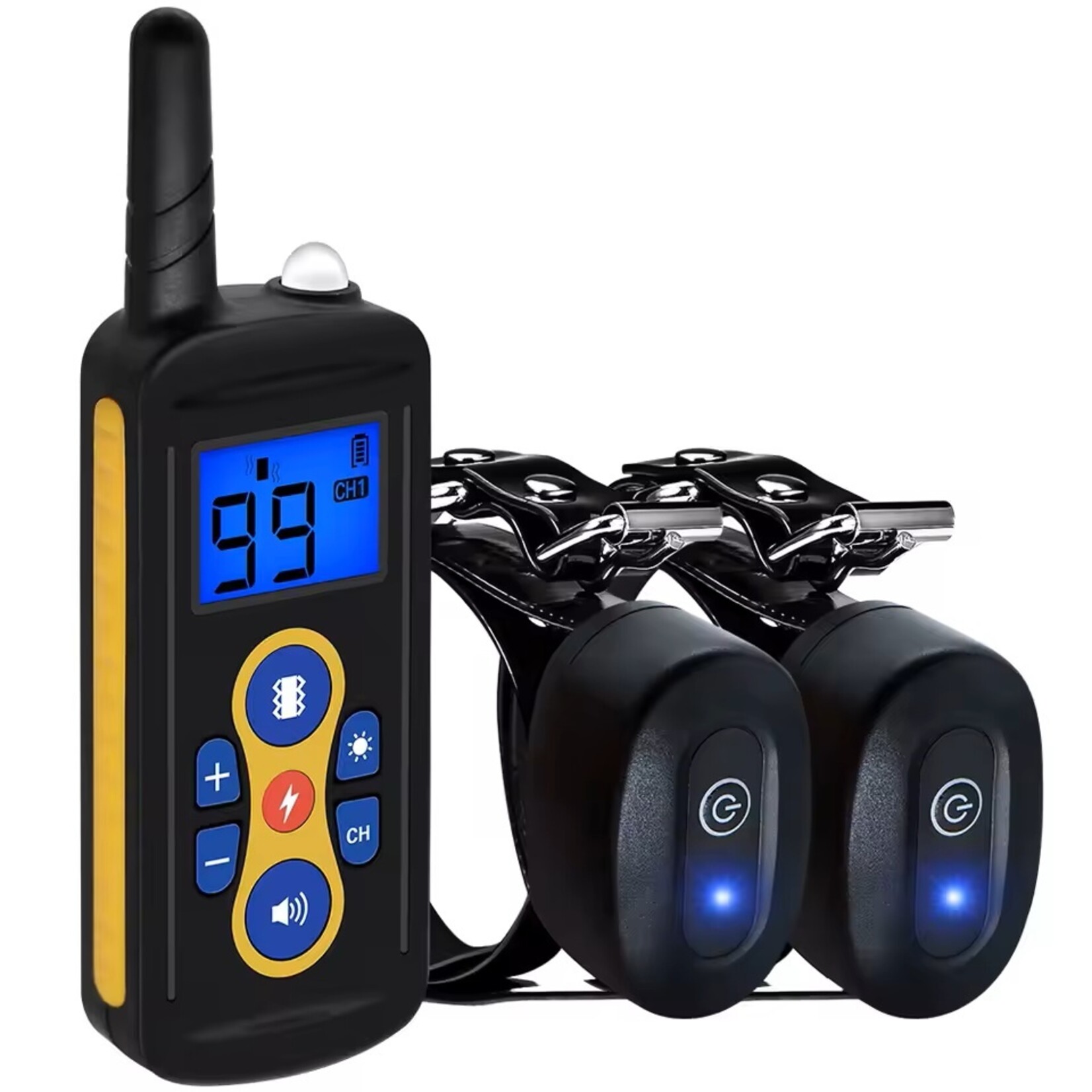 T-600 trainingshalsband op afstand – Trainen met uw hond – Trainingshalsband – Oplaadbare trainingshalsband – Voor 2 Honden